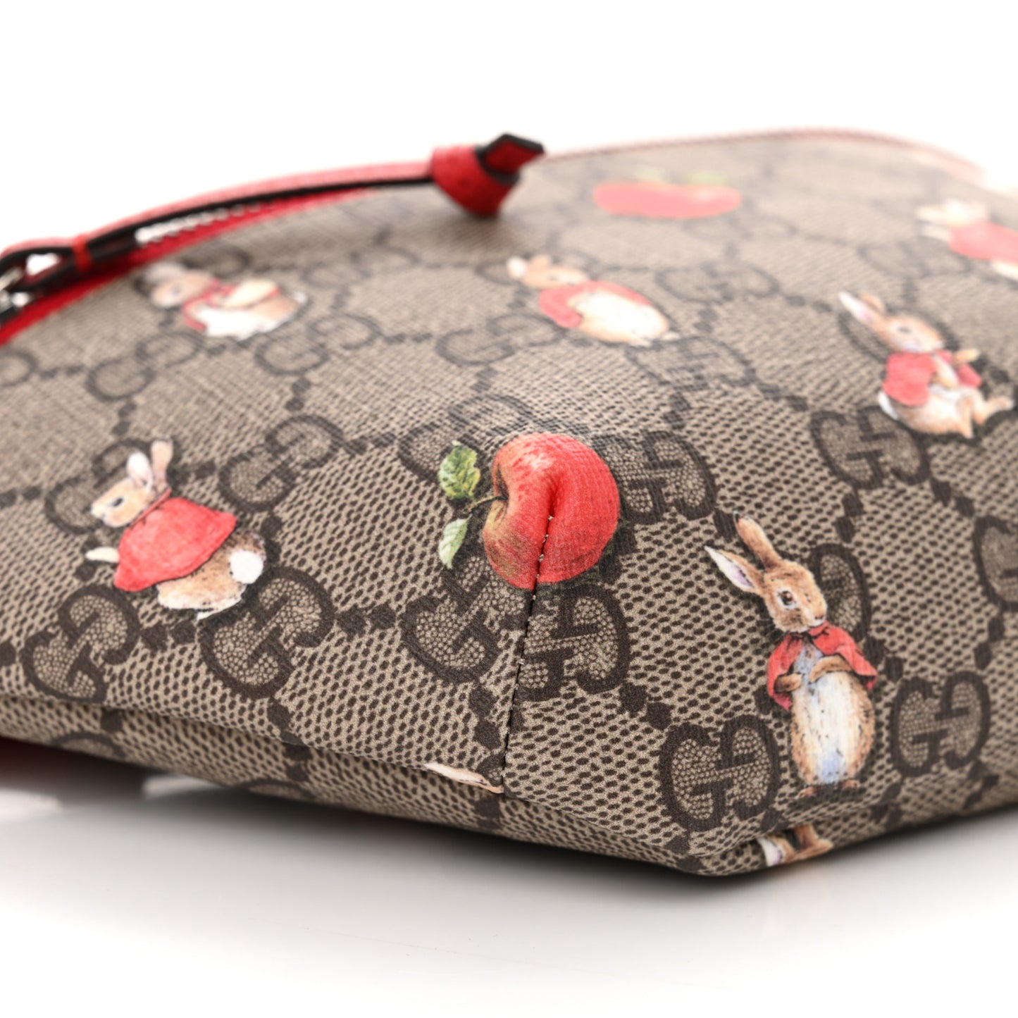 X Peter Rabbit GG Supreme Monogram Rabbit Apple Childrens Belt Bag