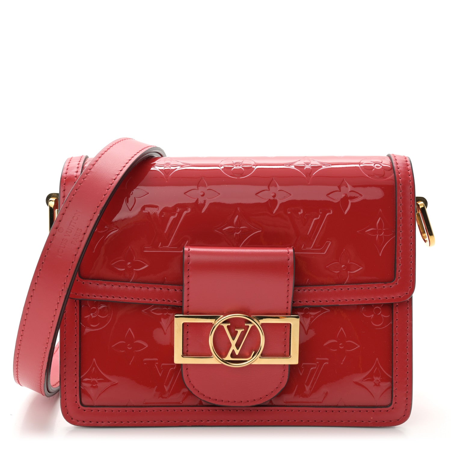 Louis Vuitton Vernis Monogram Dauphine Mini Red 1 of 10
