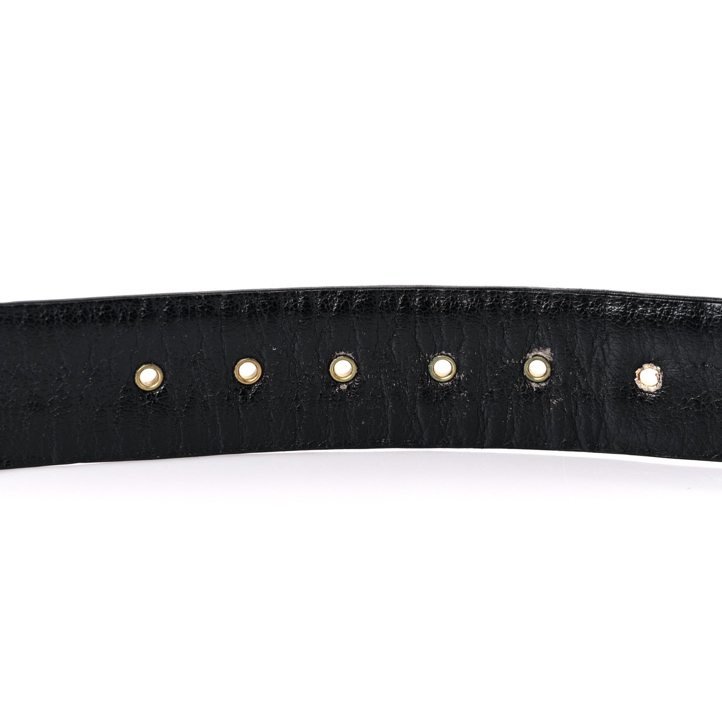 Lambskin Chain Square Buckle Belt 95 38 Black