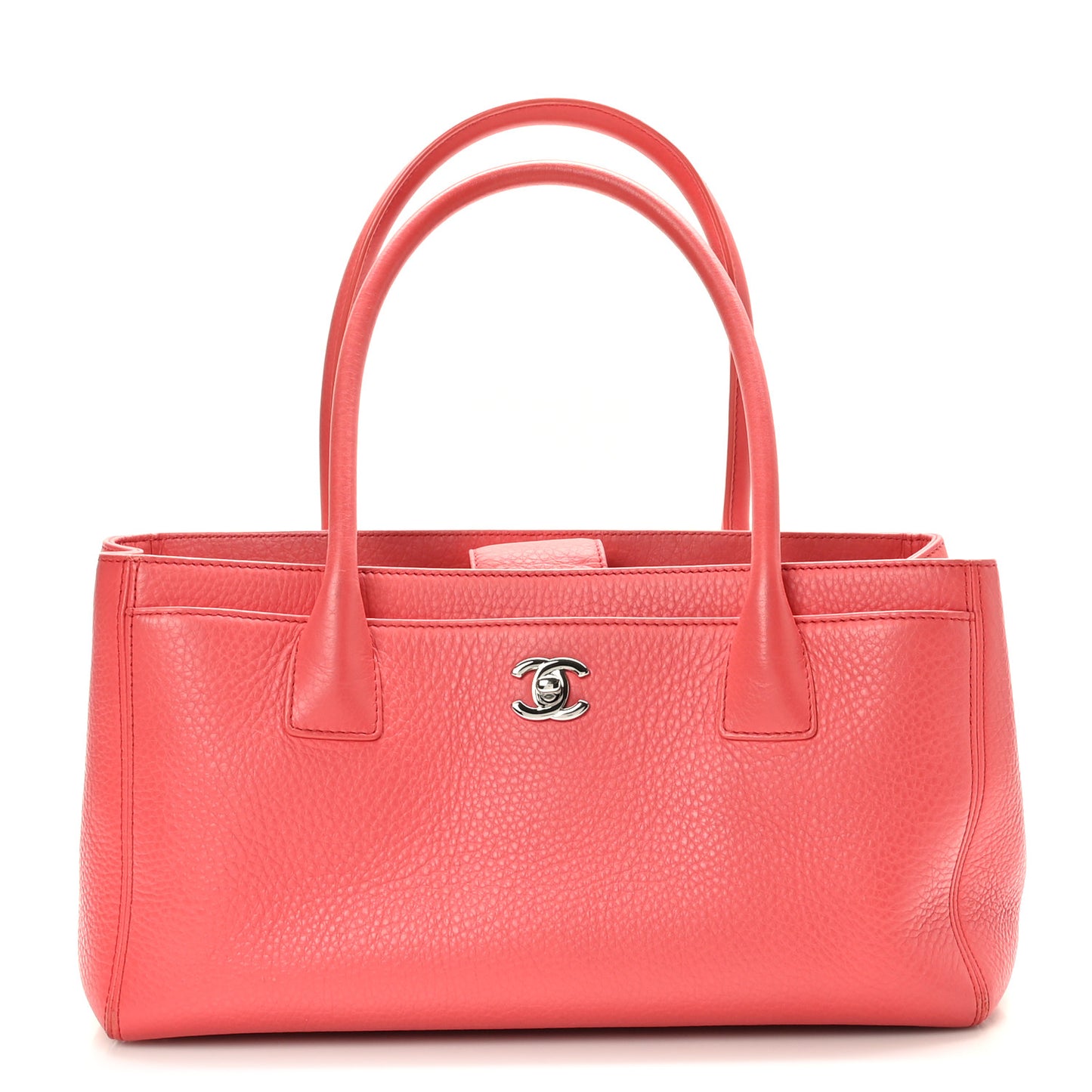 Calfskin Small Cerf Executive Shopper Tote Pink