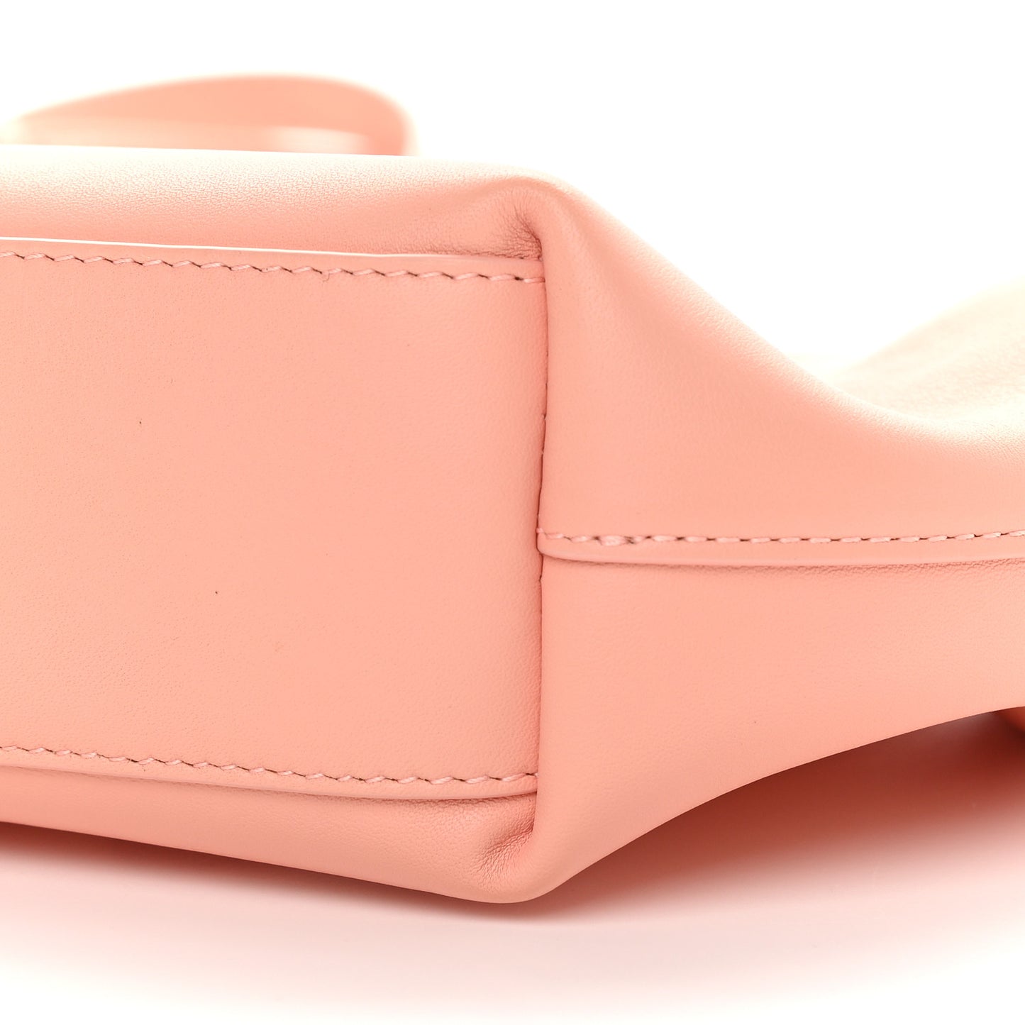 Calfskin Small The Point Triangle Bag Peachy