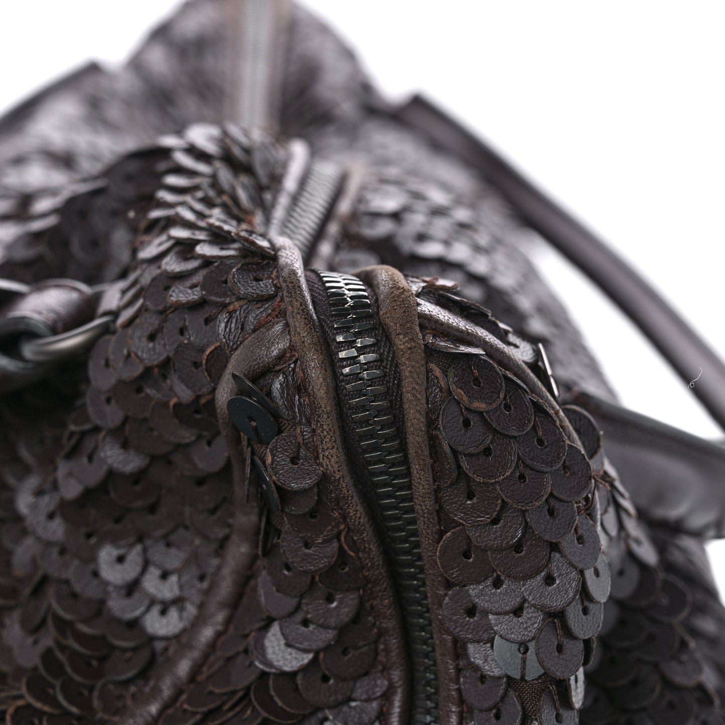 Nappa Velours Intrecciato Fuzzy Medium Veneta Hobo Ebano