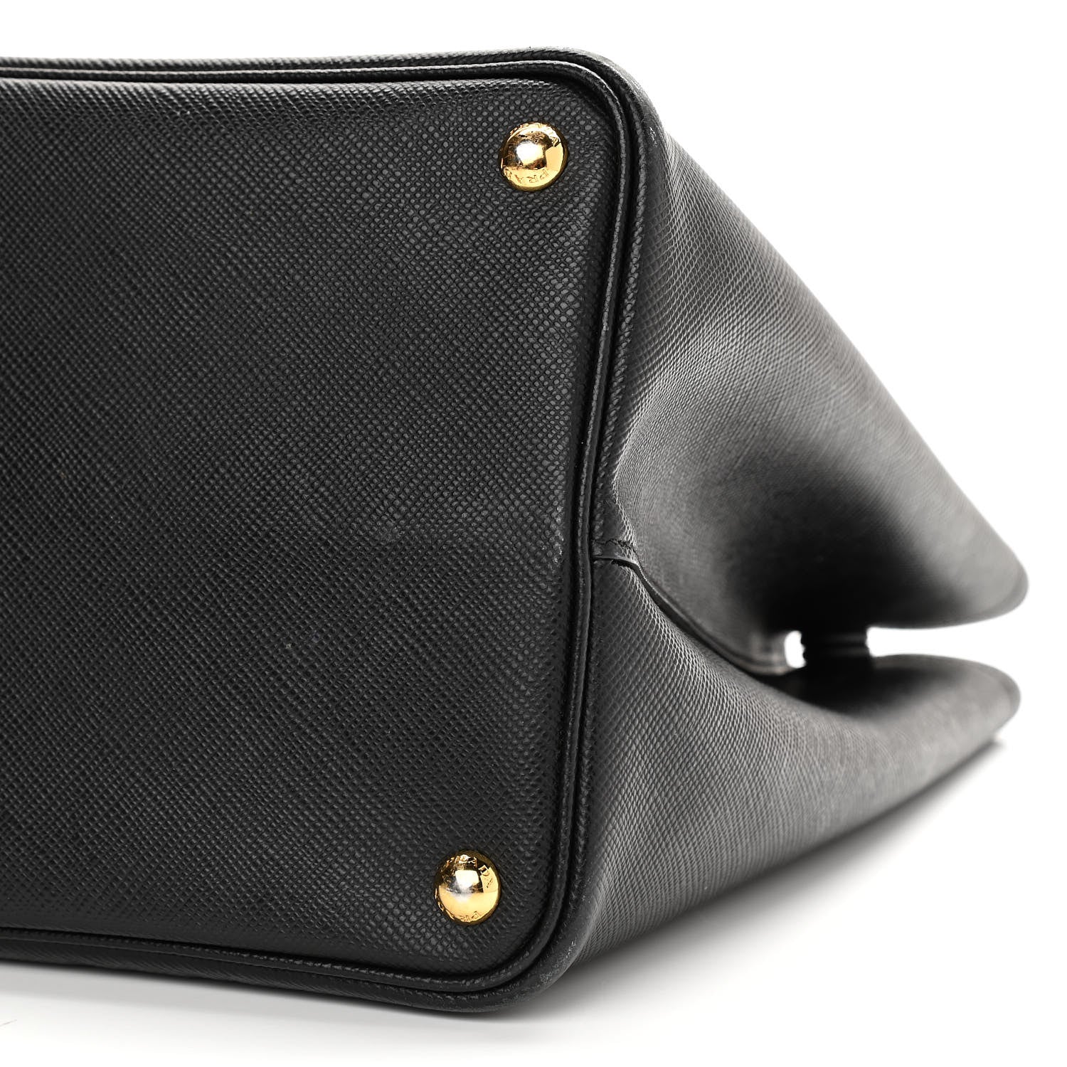 Prada Saffiano Cuir Medium Double Bag Black Fuoco 10 of 10