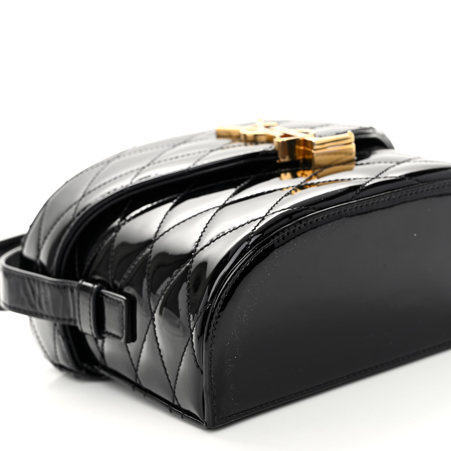 Saint Laurent Patent Matelasse Monogram June Box Bag Black 8 of 9