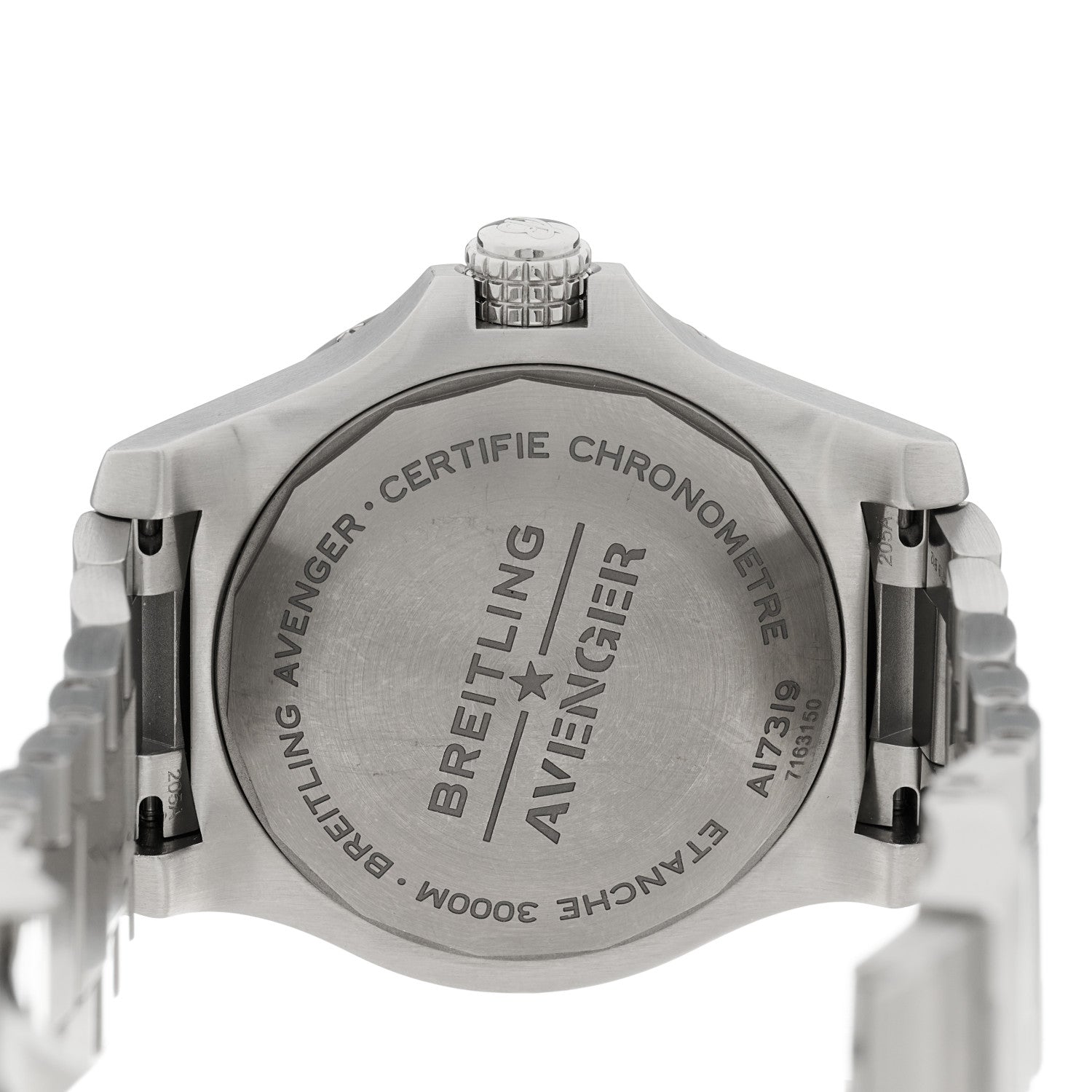 Breitling Stainless Steel 45mm Avenger II Seawolf Automatic Watch Yellow A17319 4 of 5