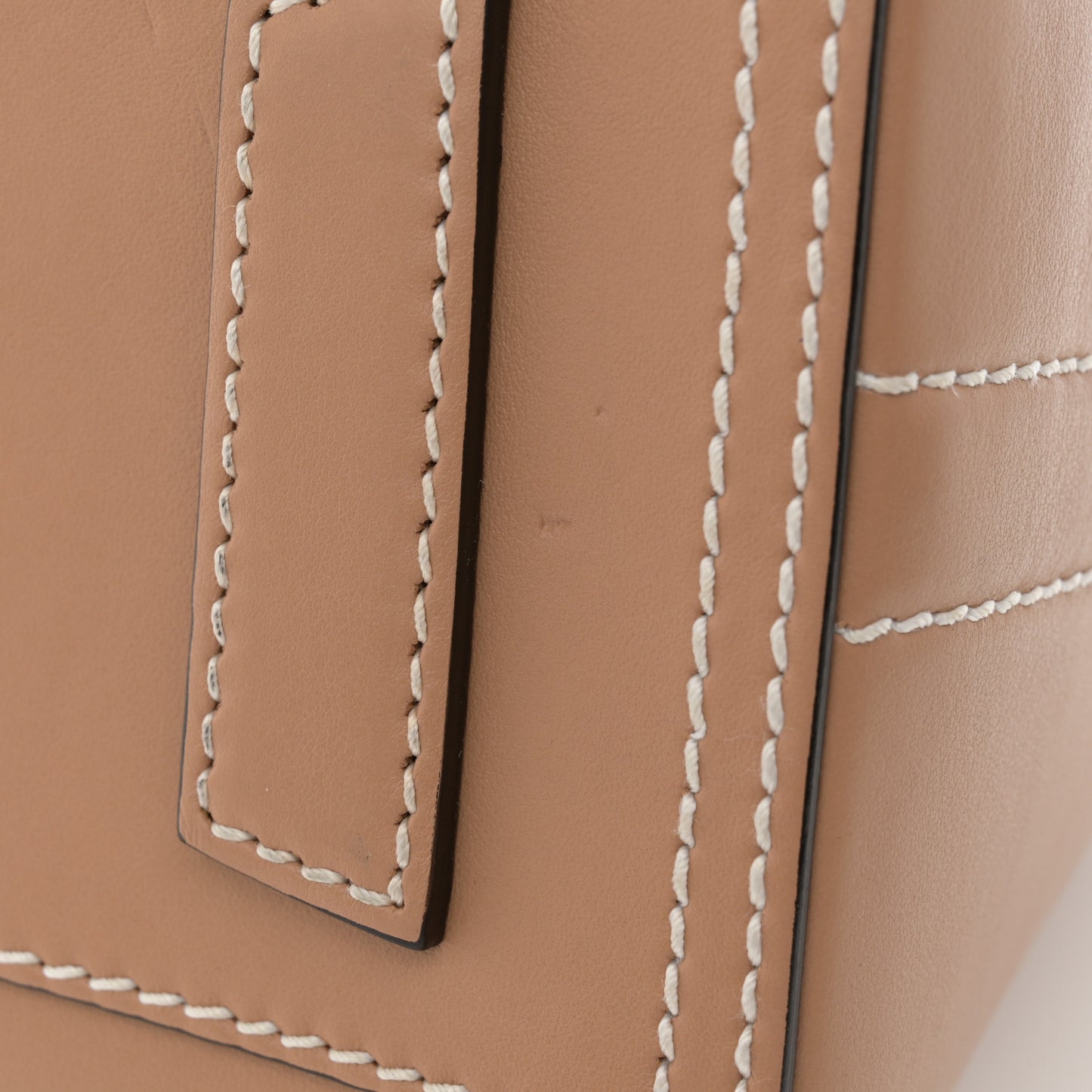 Calfskin Small Topstitch Bi-Color Antigona Beige Black