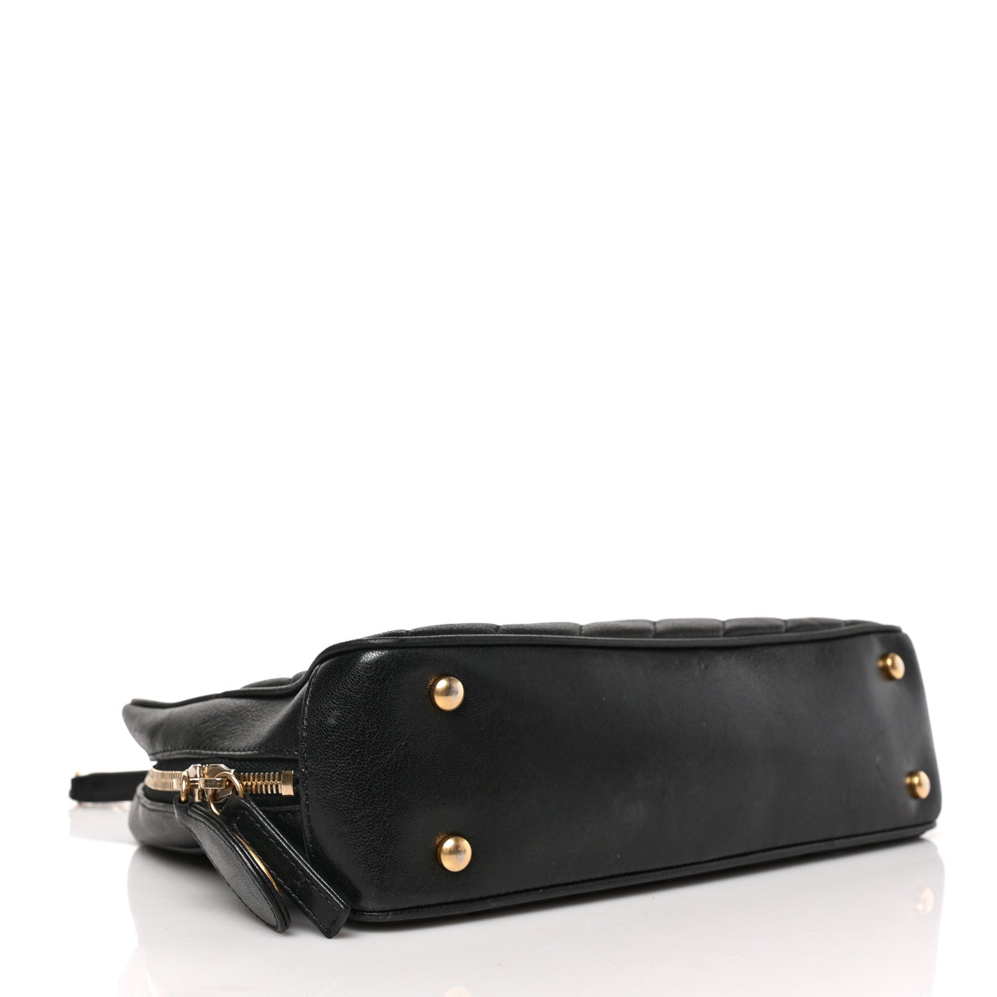 Lambskin Quilted Coco Vintage Camera Case Black
