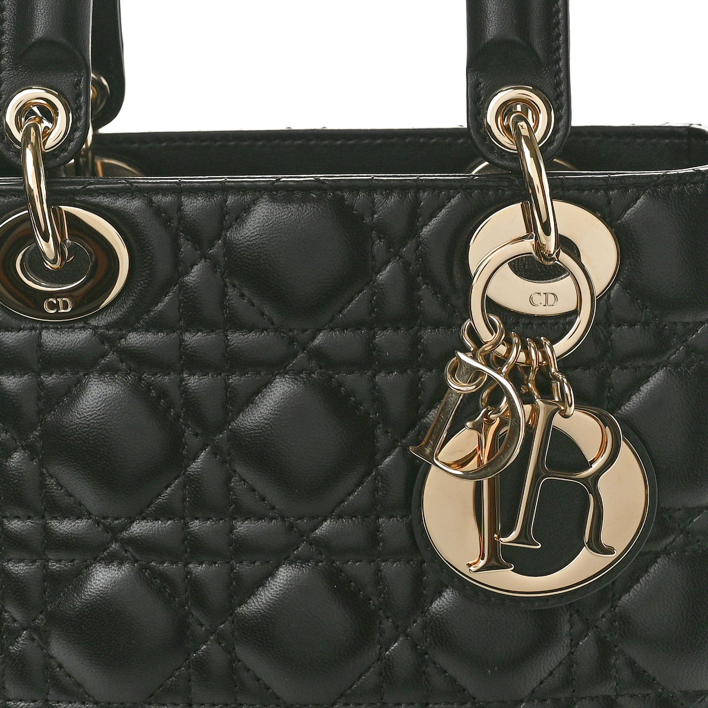 Lambskin Cannage Small My ABCDior Lady Dior Black