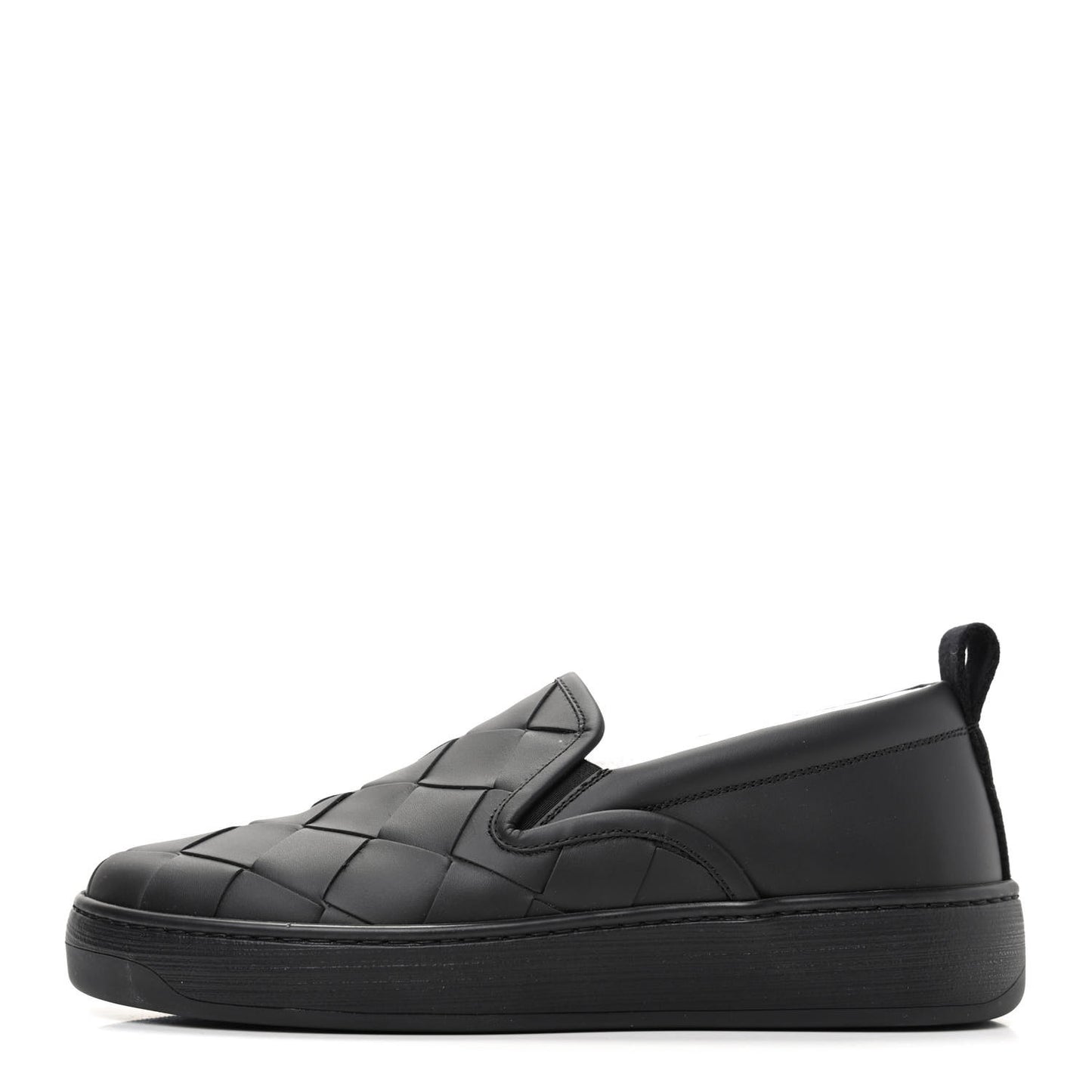 Nappa Intrecciato Slip On Sneakers 40 Black