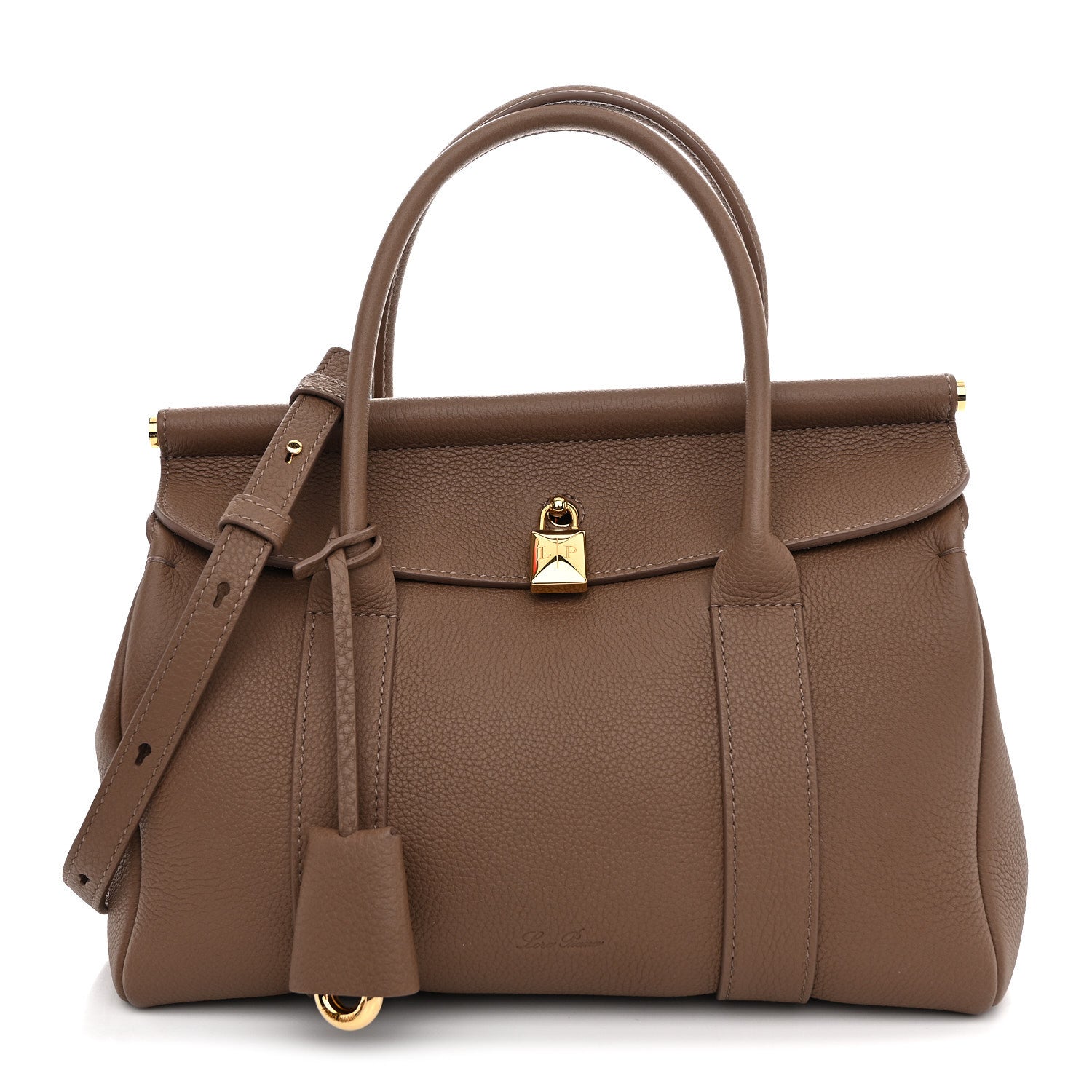 Loro Piana Grained Calfskin L25 Loom Bag Fossil 1873609 – FASHIONPHILE