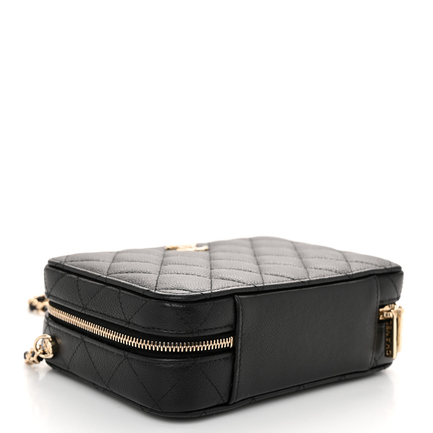 Chanel Caviar Quilted Top Handle Vanity Case Black 4 of 10