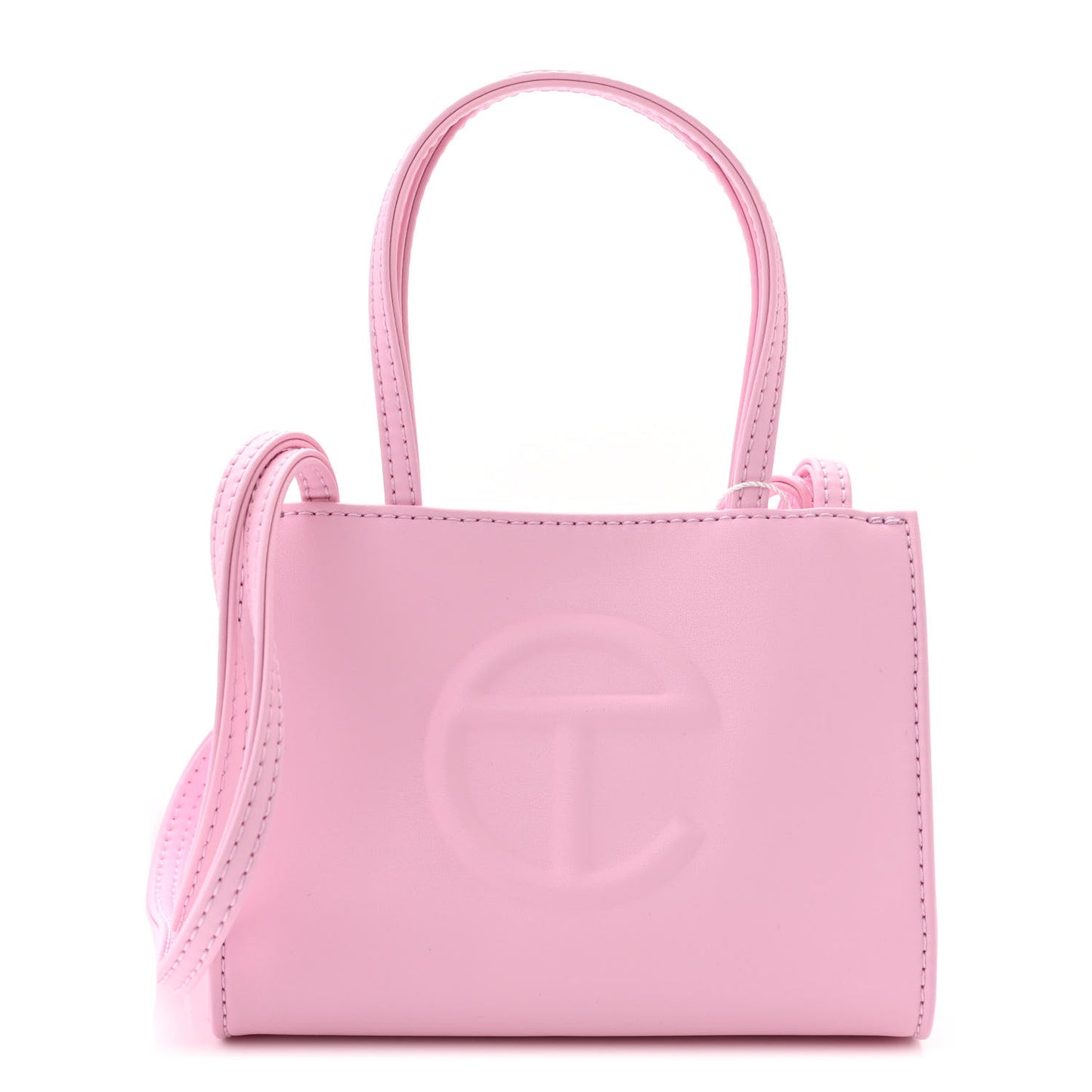 Vegan Leather Small Shopping Bag Bubblegum