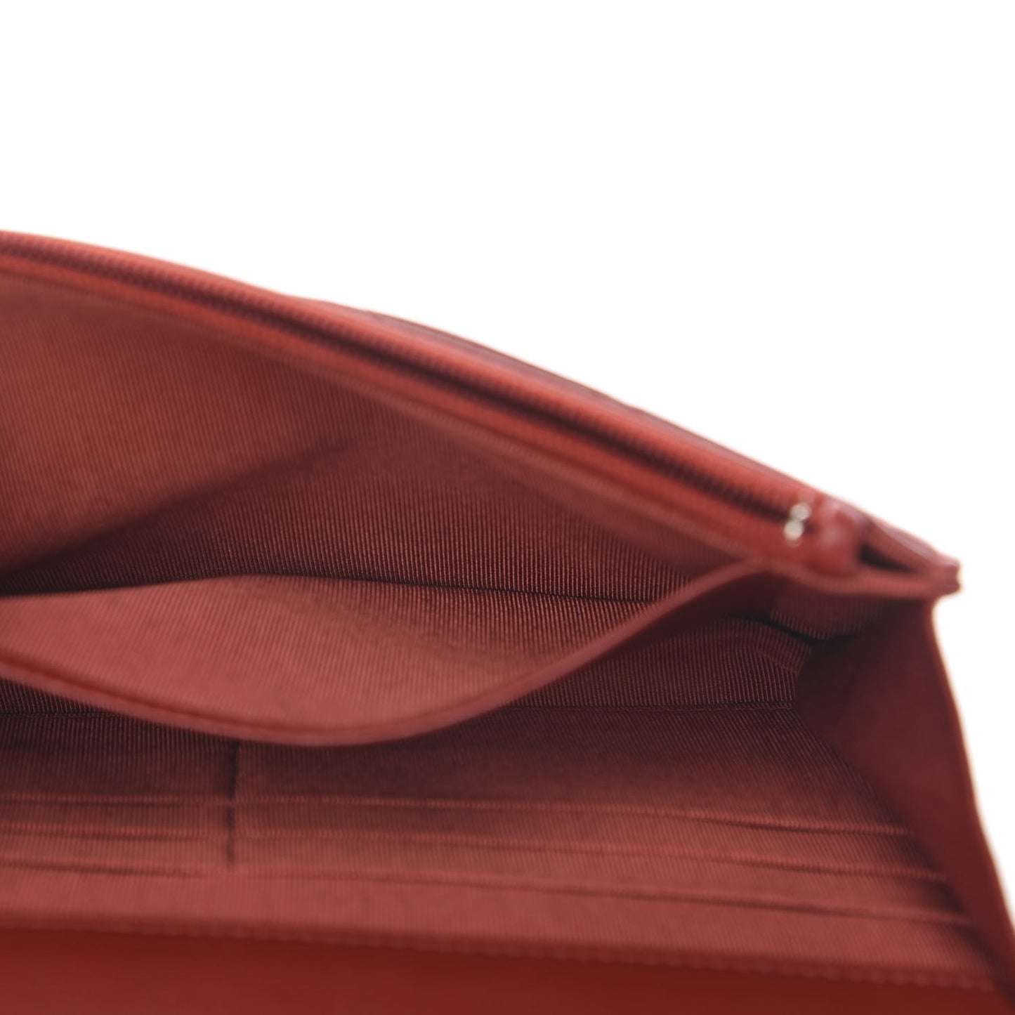Lambskin Quilted Wallet On Chain WOC Red