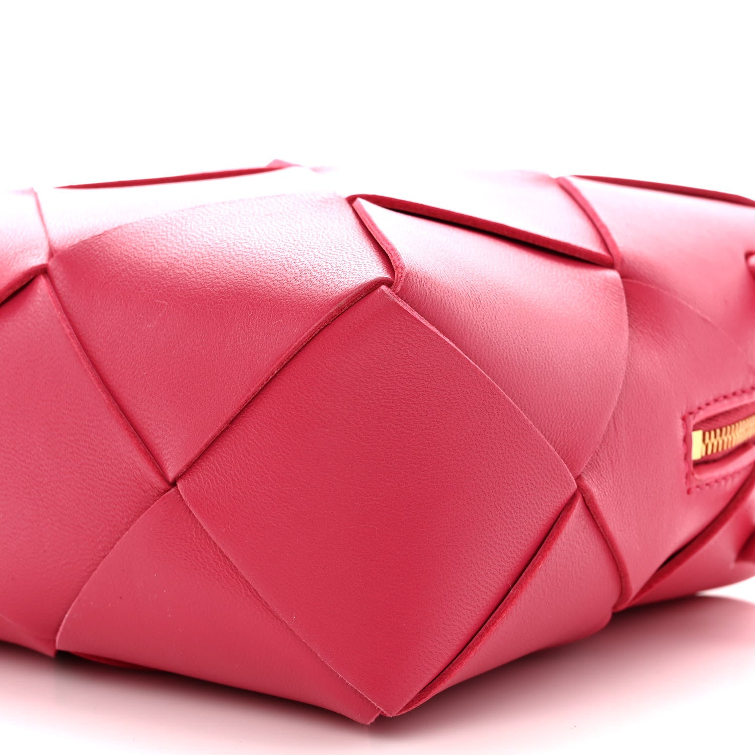 Bottega Veneta Lambskin Maxi Intrecciato Mini Cassette Camera Bag Cranberry 9 of 9