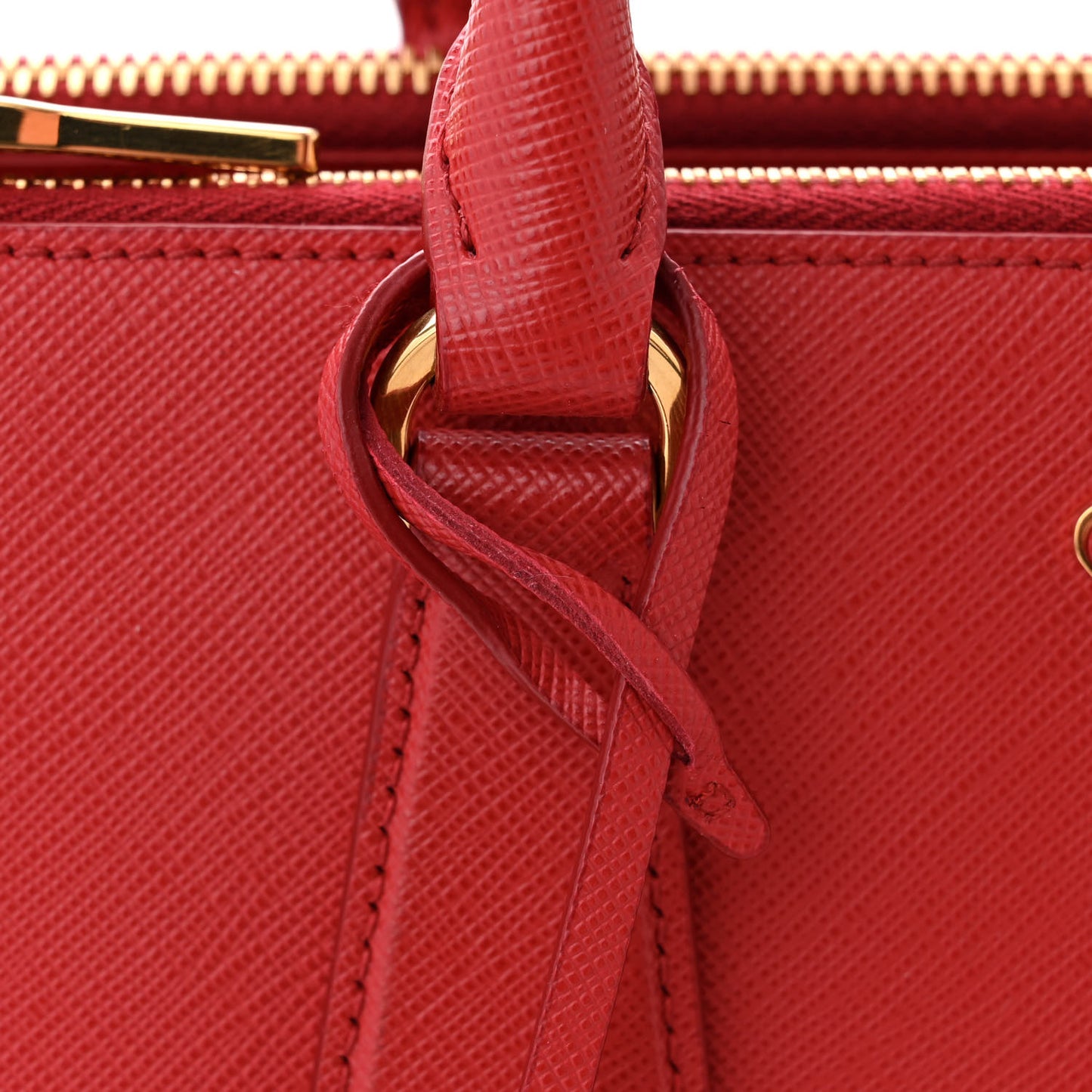 Saffiano Small Galleria Double Zip Tote Fuoco
