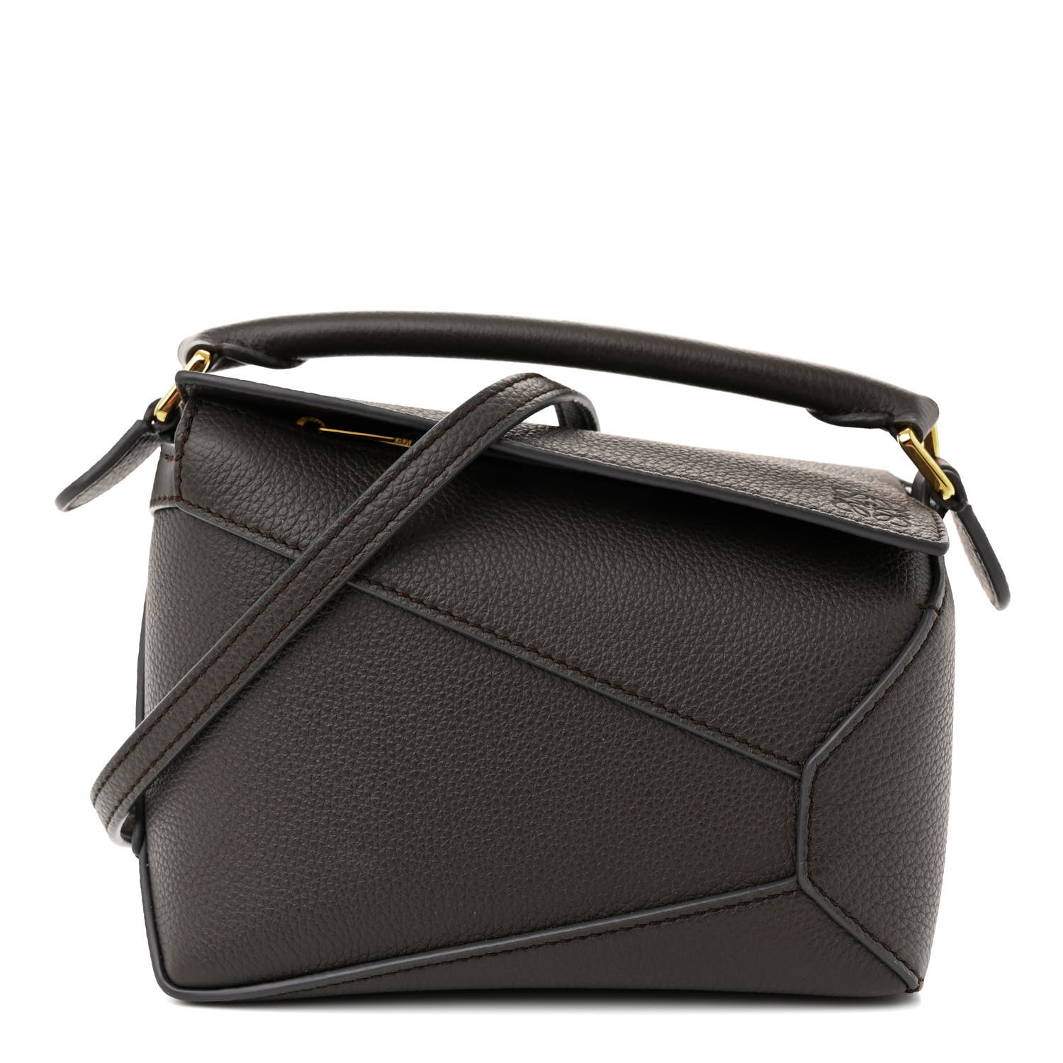 Loewe Calfskin Mini Puzzle Edge Bag Dark Grey 1495632 – FASHIONPHILE