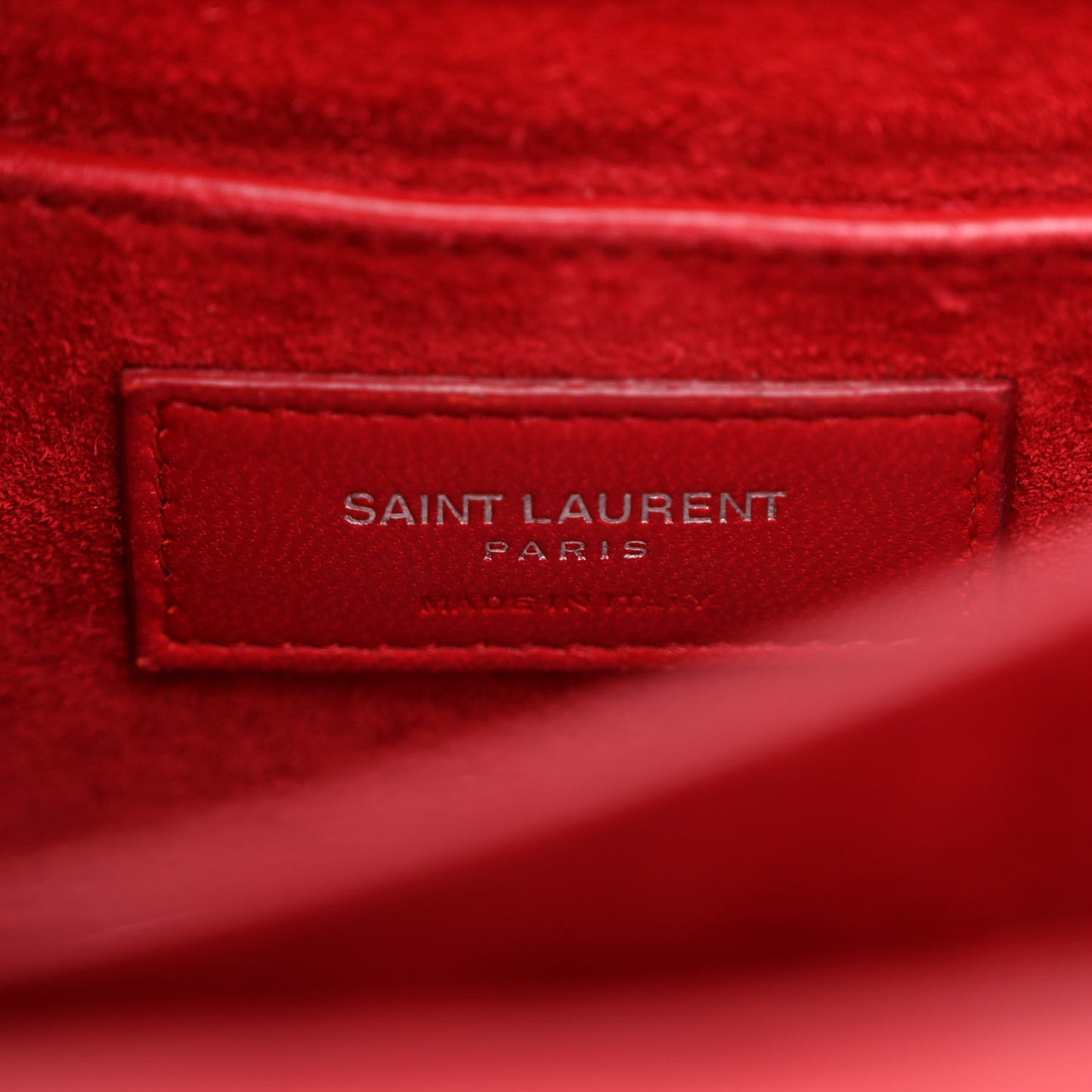 Calfskin Crocodile Embossed Medium Monogram Sunset Rouge Eros