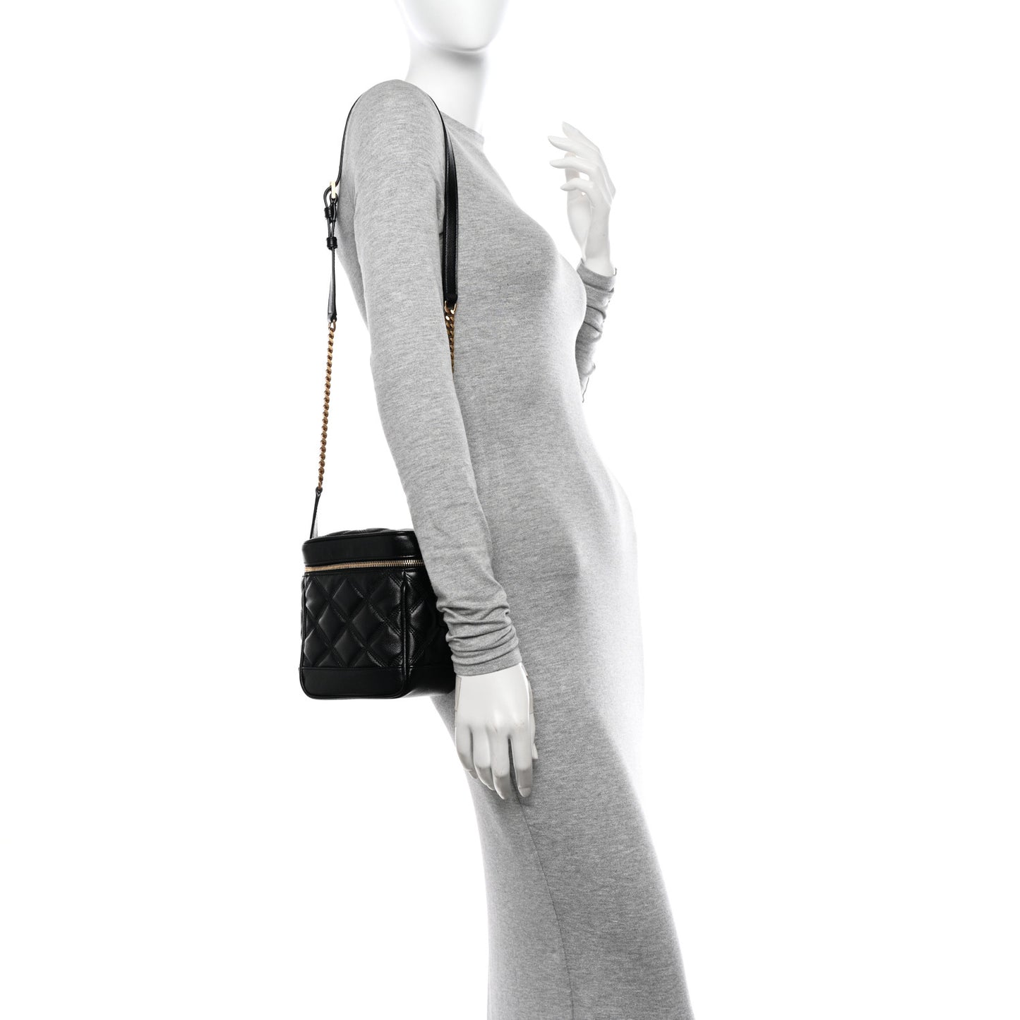 Grain de Poudre Quilted 80's Vanity Bag Black