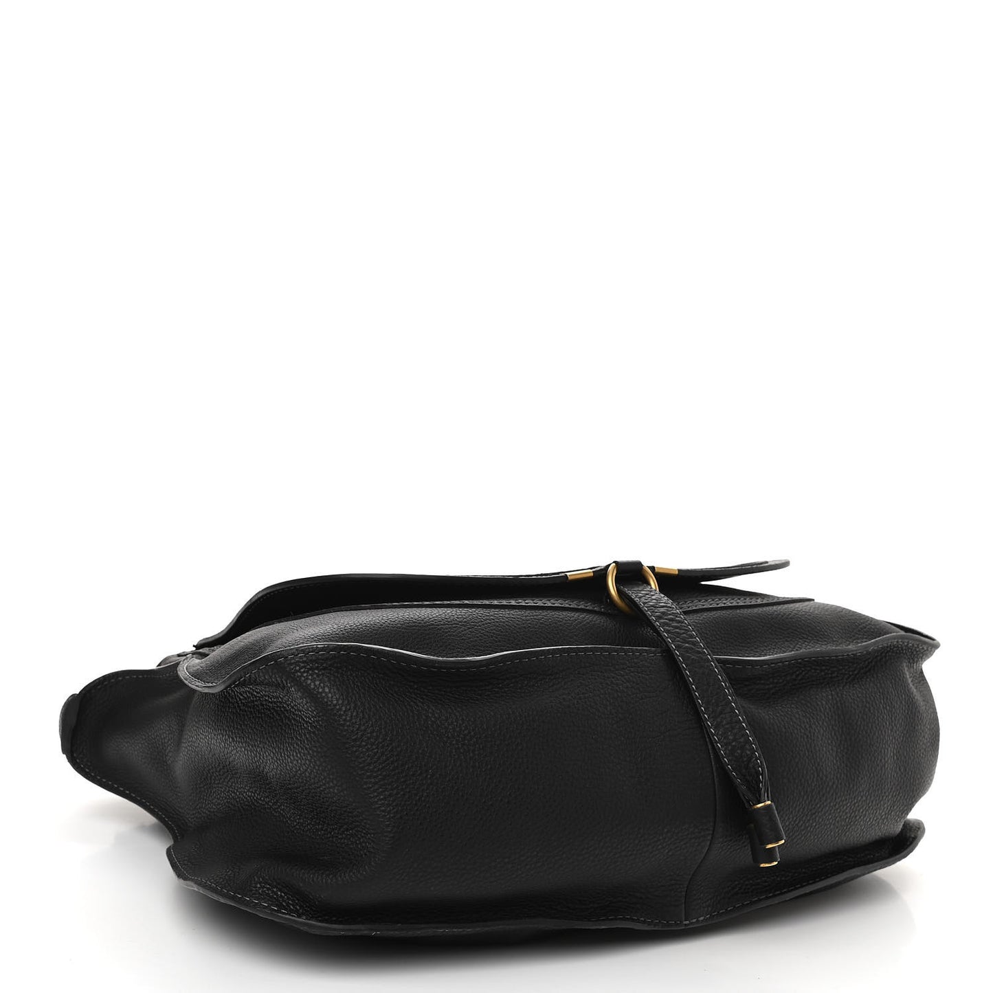 Calfskin Large Marcie Satchel Black