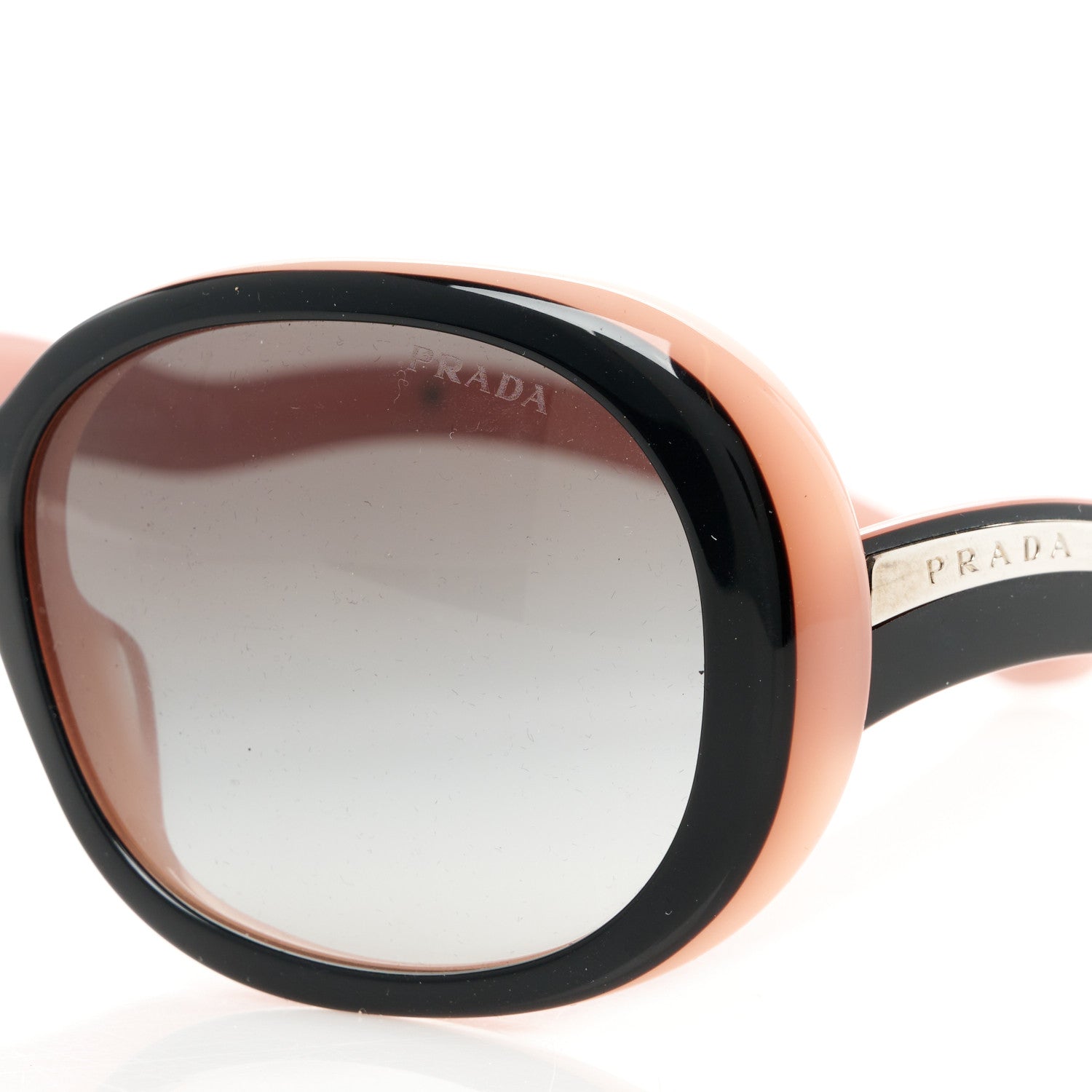 Prada Acetate Round Sunglasses SPR08L Black Pink 7 of 8
