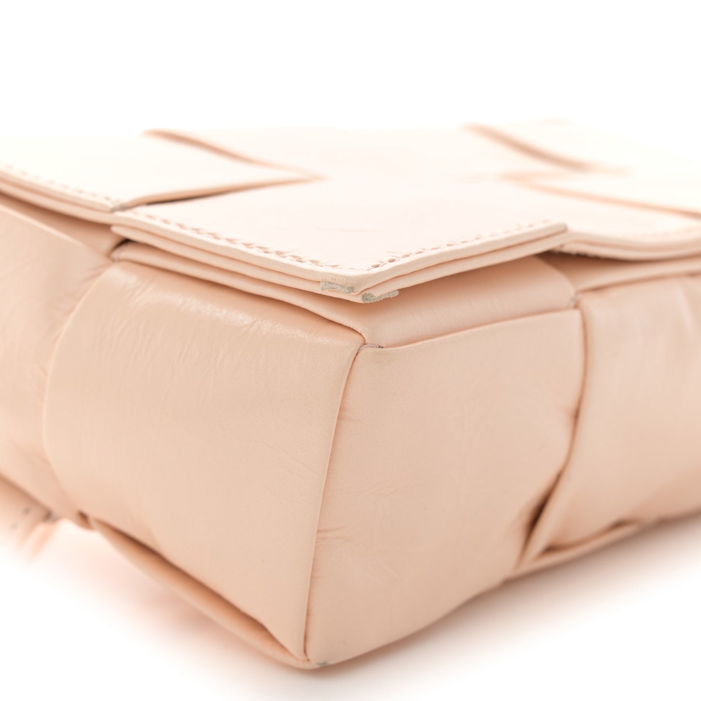Paper Calfskin Intrecciato Cassette Belt Bag Melon Washed