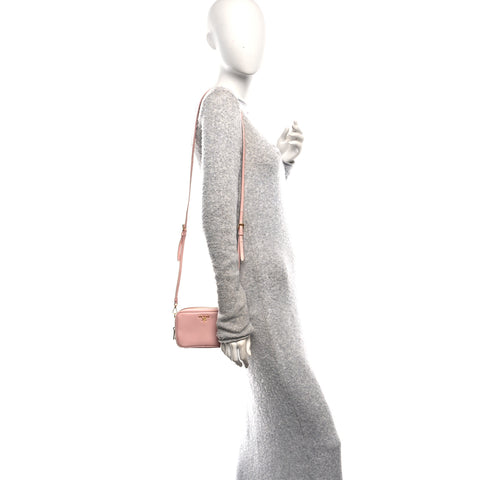 Saffiano Lux Mini Camera Crossbody Bag Orchidea