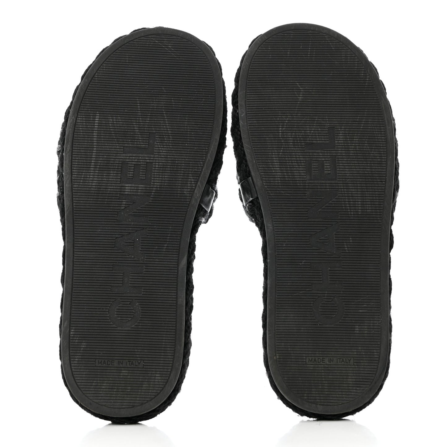 Cord Braided CC Mules 38 Black