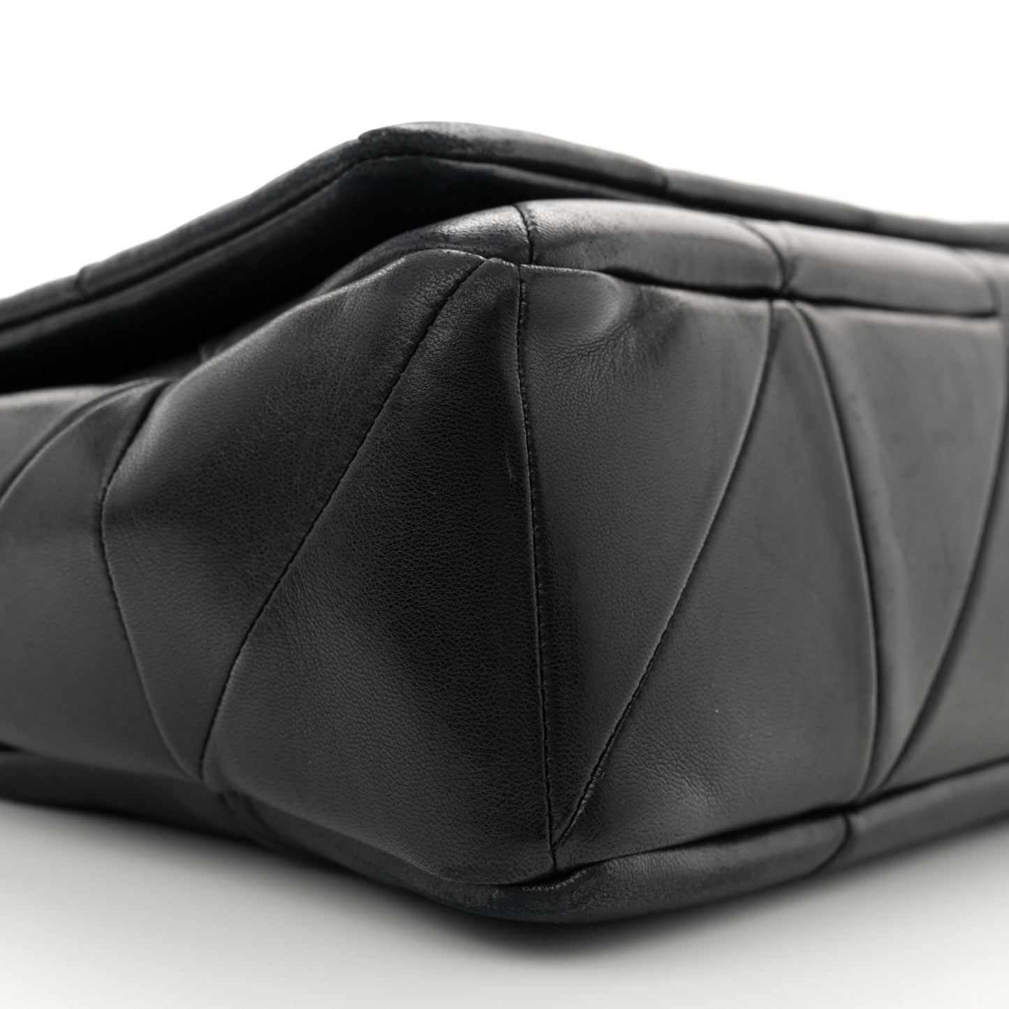 Lambskin Patchwork Monogram Large Jamie Black