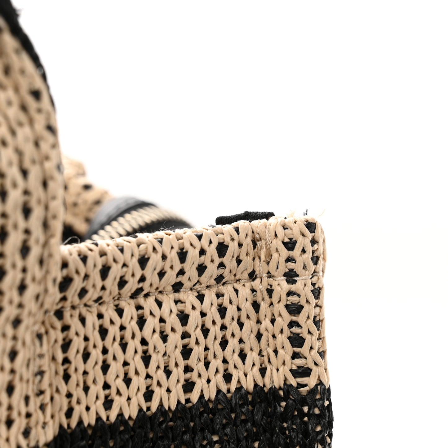 Straw Jacquard Medium The Traveler Tote Bag Natural
