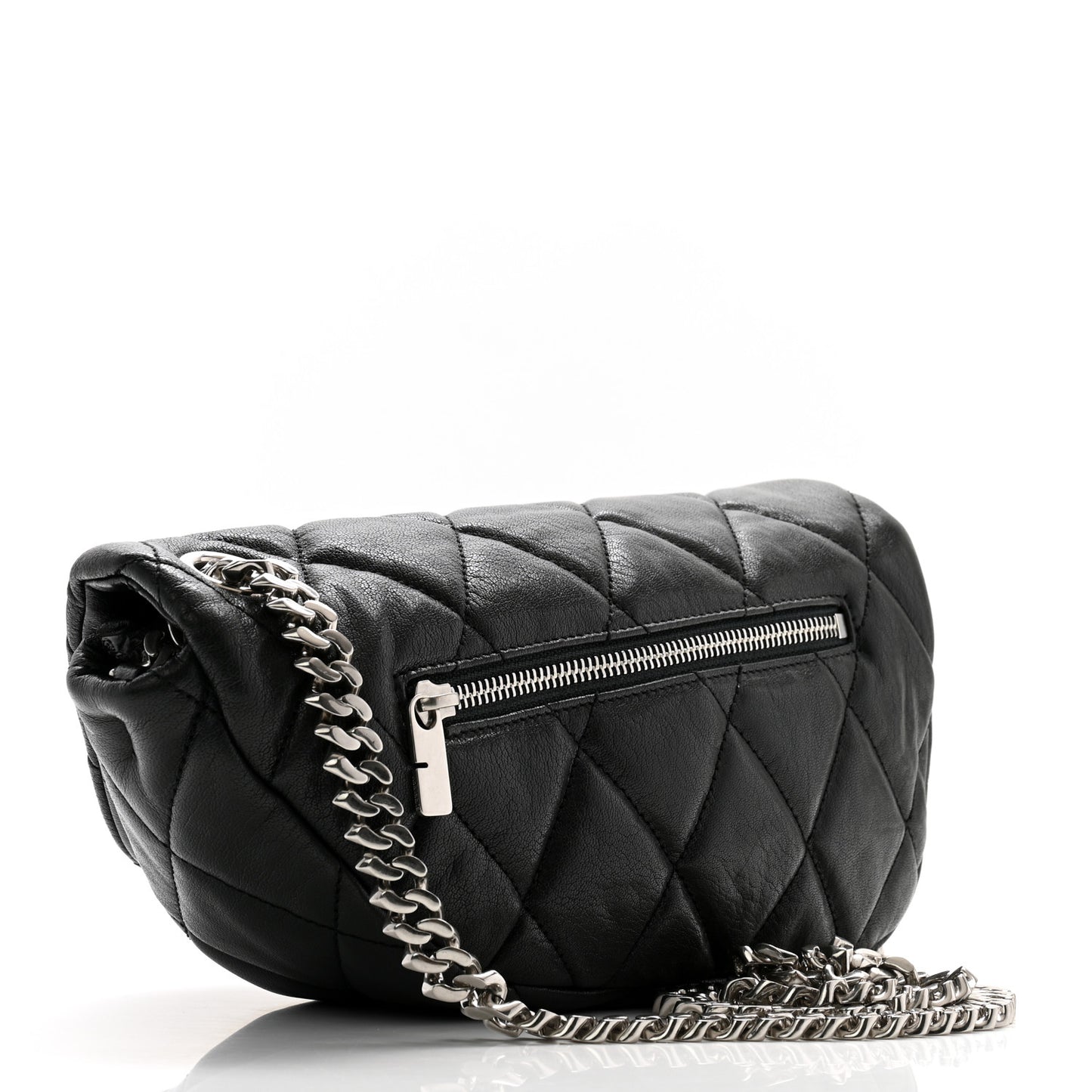 Calfskin Quilted Small Shield Shoulder Bag Slate