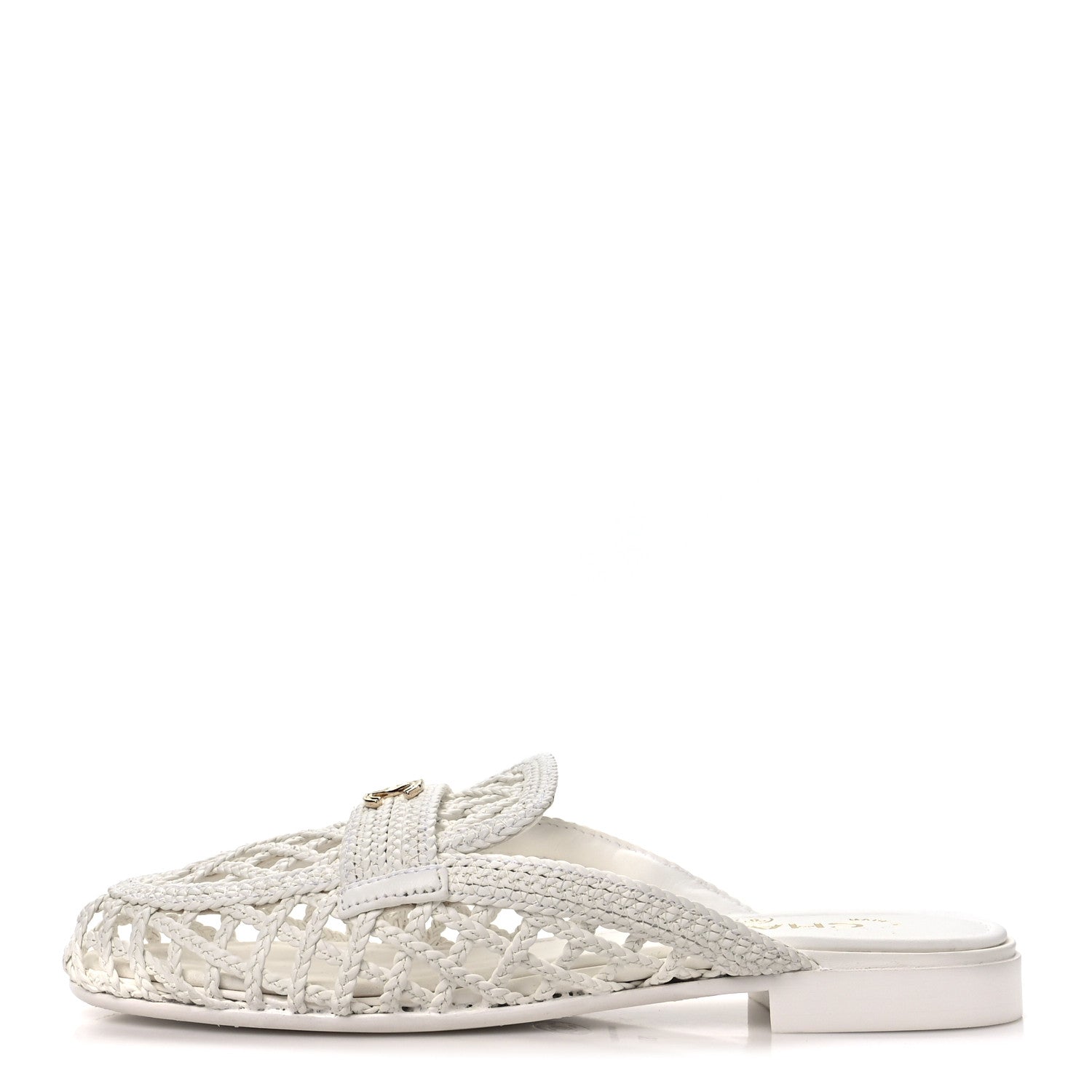Chanel Braided Lambskin Mule Sandals 37 White 1925525 – FASHIONPHILE