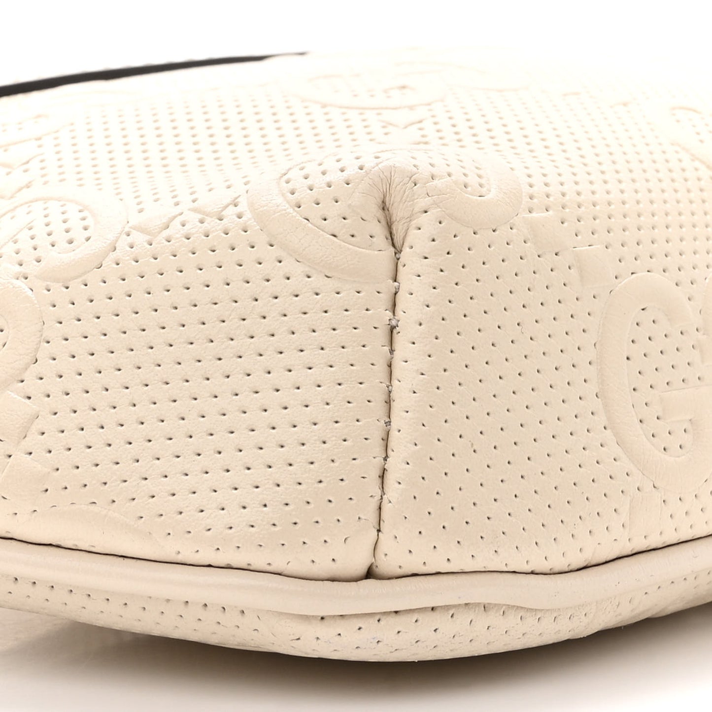 Calfskin GG Tennis Embossed Belt Bag Mystic White
