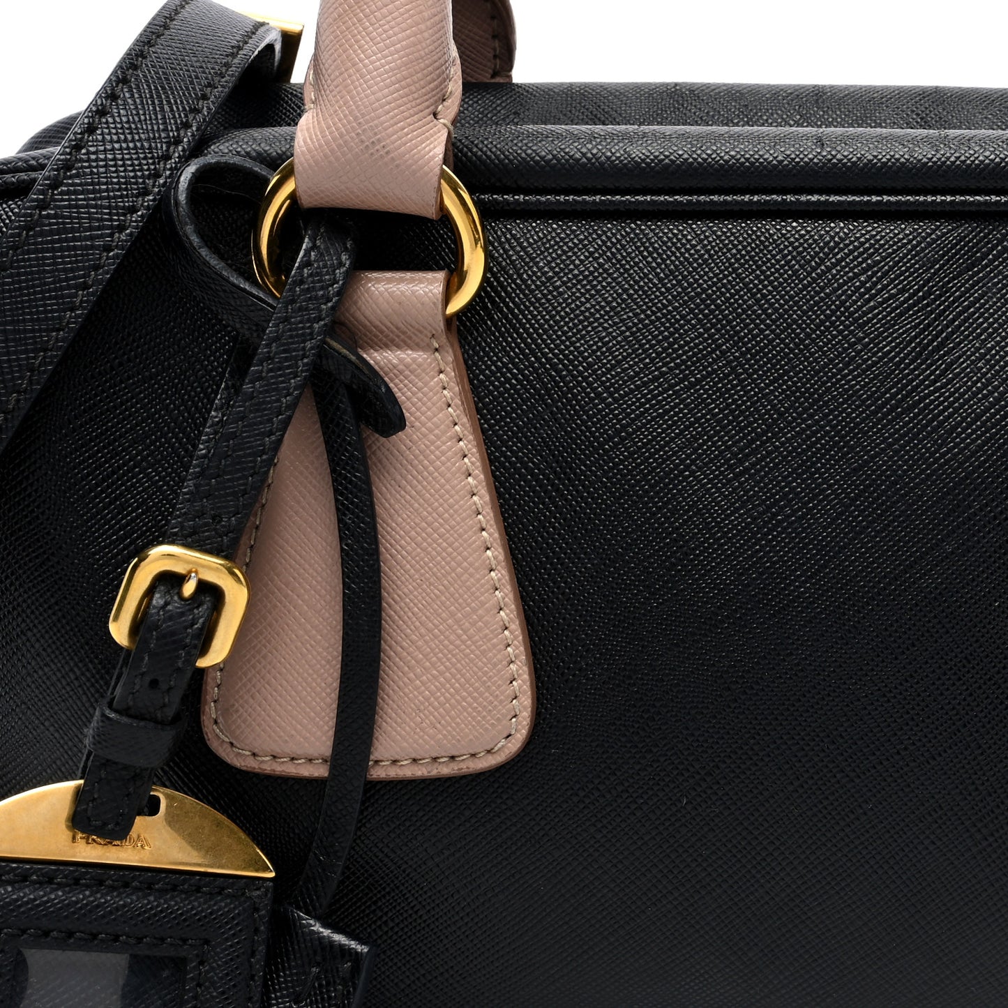 Saffiano Lux Bauletto Black Cammeo