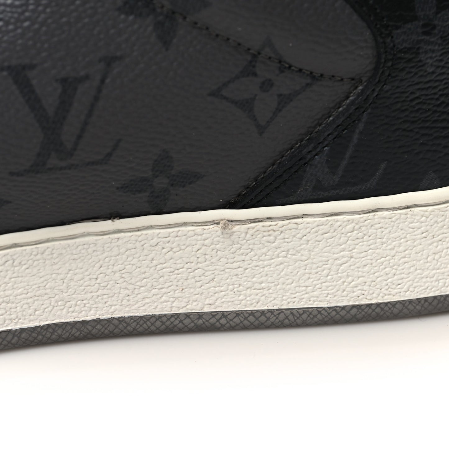 Reverse Monogram Eclipse Mens Rivoli Sneakers 10 Black