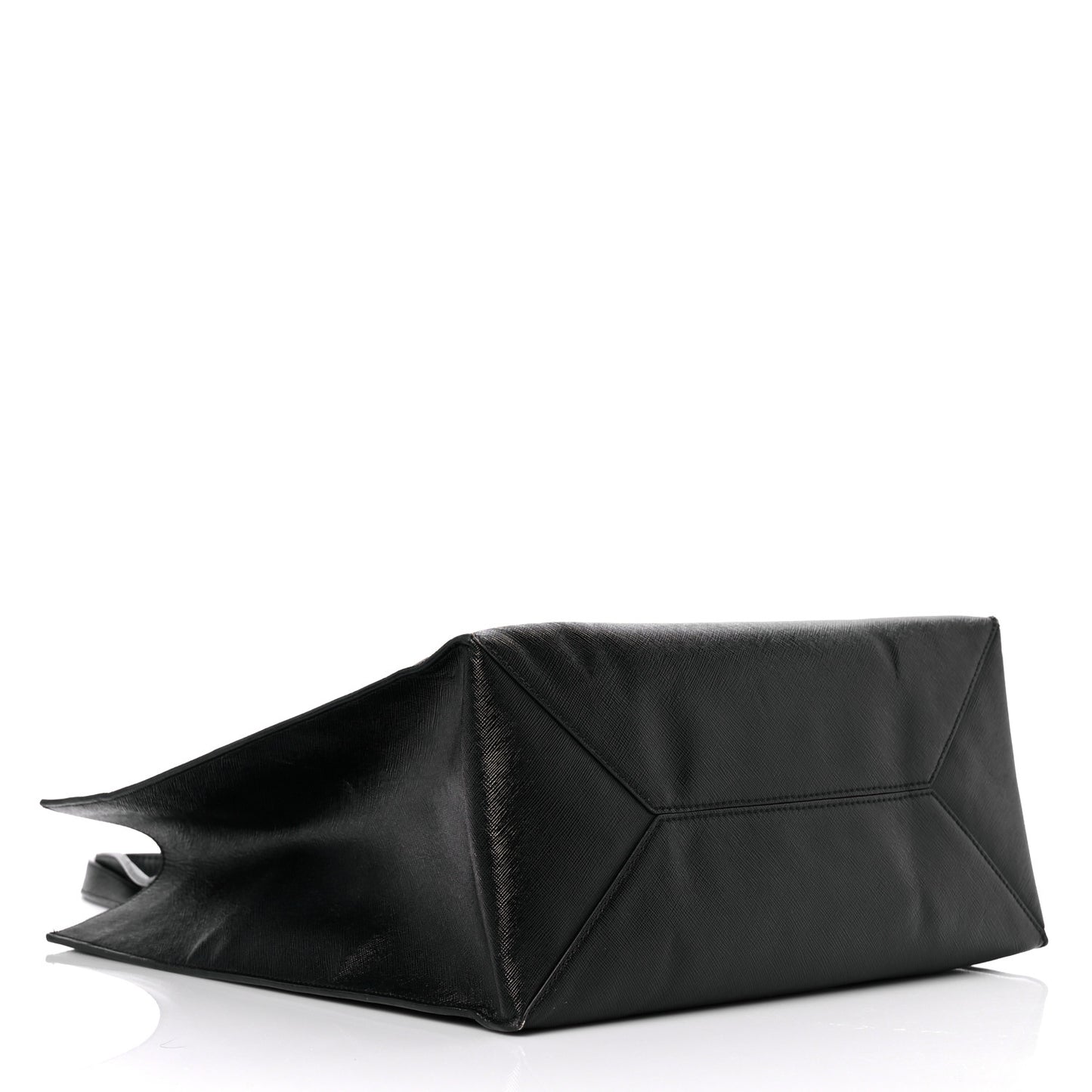Textured Coated Canvas Medium Stargate Shopper Tote Black