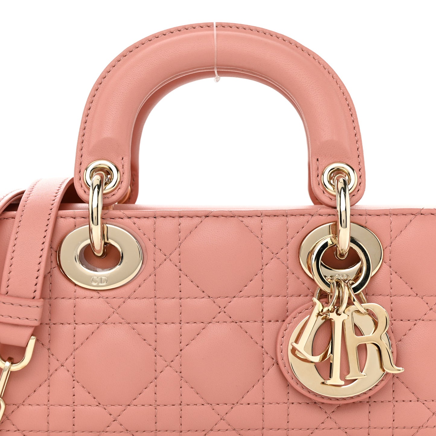 Lambskin Cannage Small Lady D-Joy Light Pink