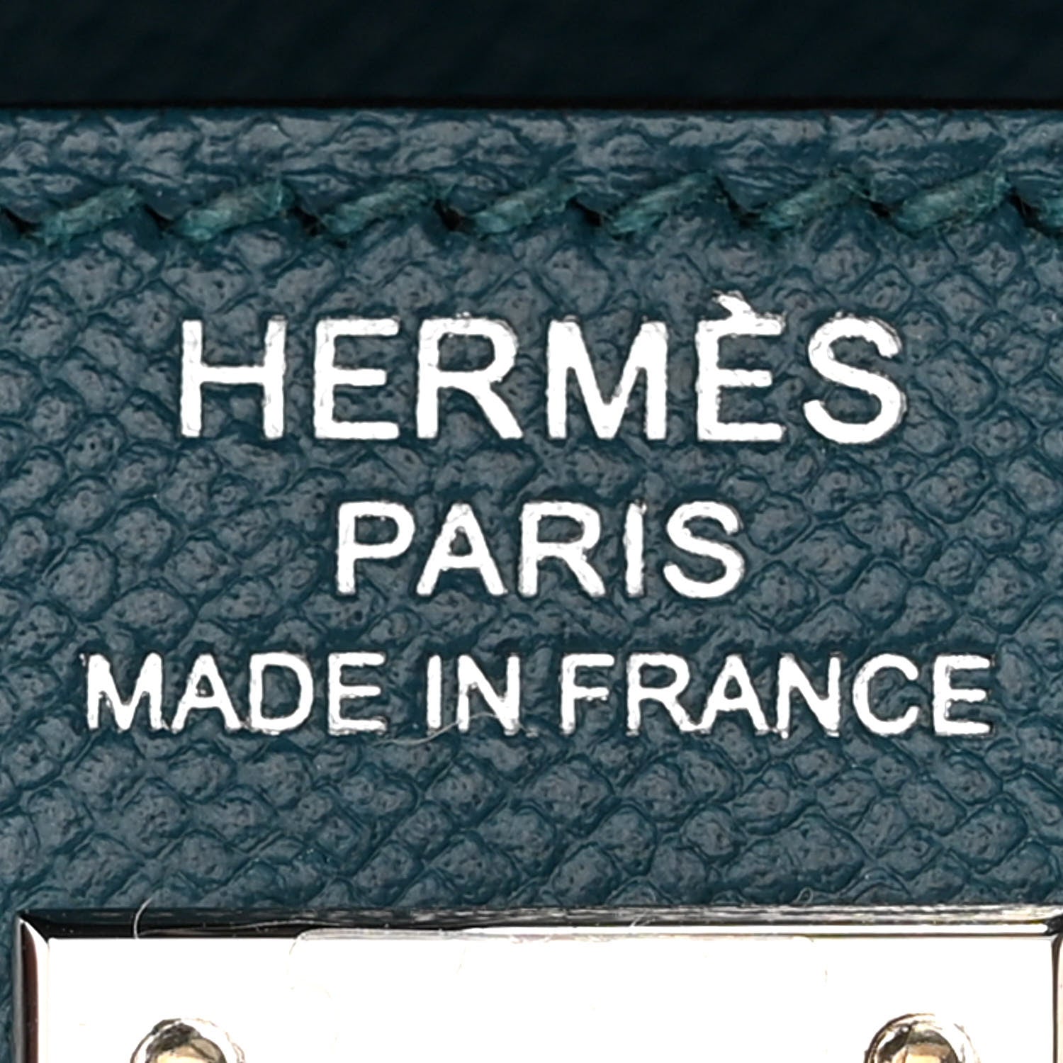 Hermes Madame Calfskin Verso Kelly Sellier 25 Vert Bosphore Sienne 6 of 12