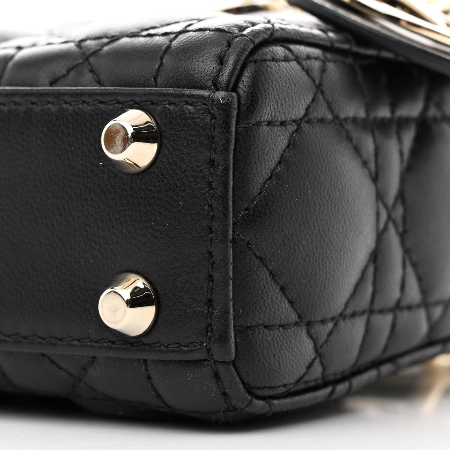 Lambskin Cannage Micro Lady Dior Black