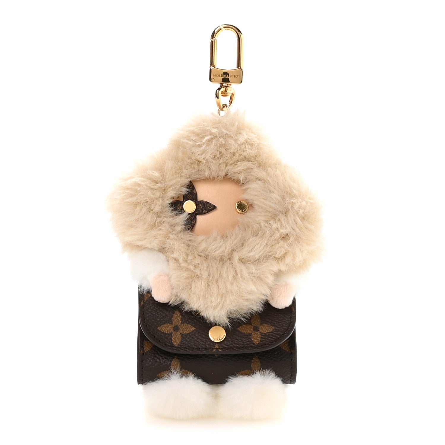Louis Vuitton Calfskin Mink Fur Vivienne Bag Charm Key Holder