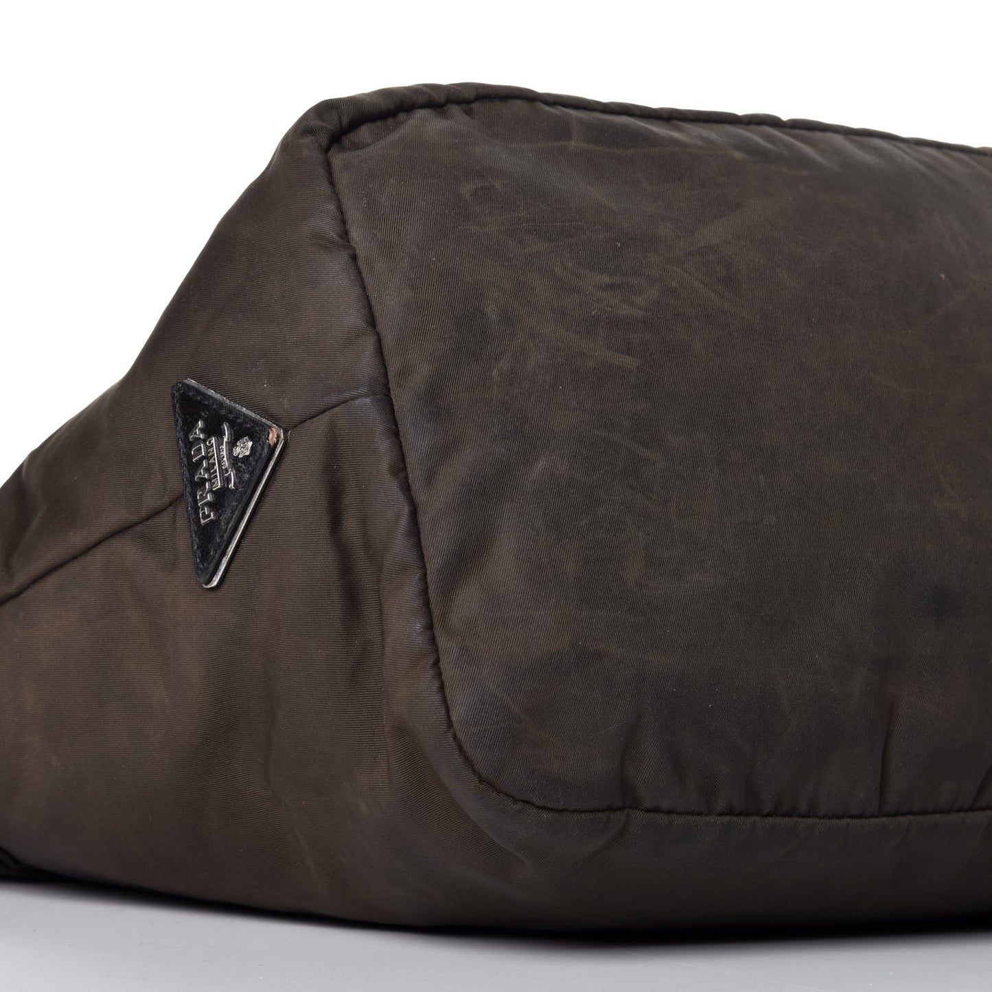 Tessuto Nylon Small Double Reversible Tote Black Militare