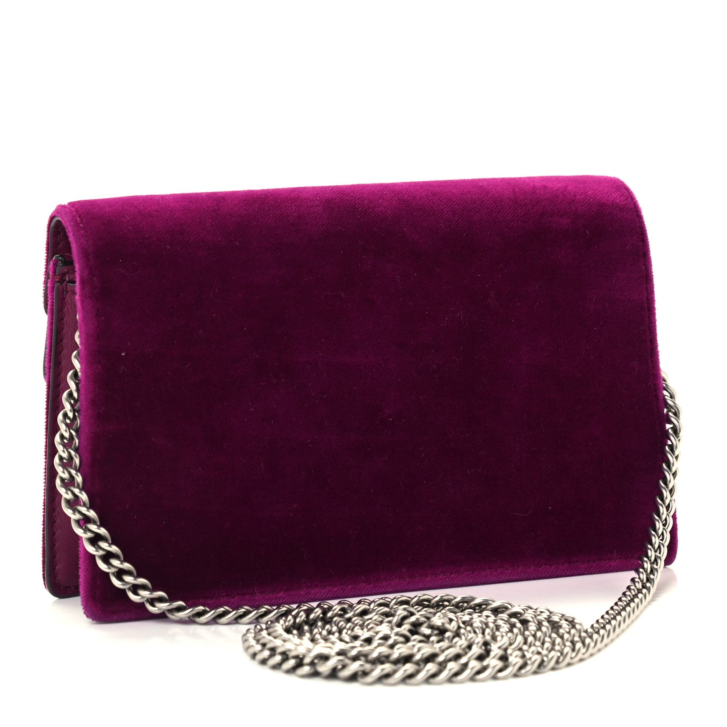 Velvet Super Mini Dionysus Shoulder Bag Fuchsia Violet Cyclamen