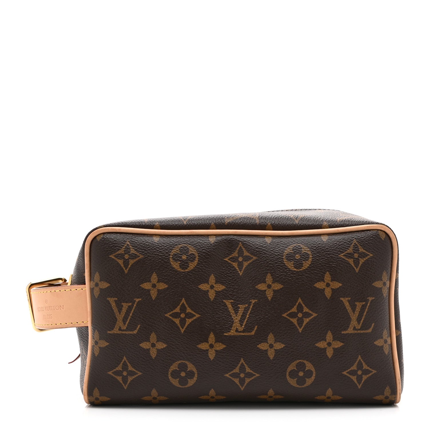 Louis Vuitton ベージュ ブラック キャップ 2点セット Louis Vuitton Monogram Locker Dopp Kit Toilet Pouch 1886780