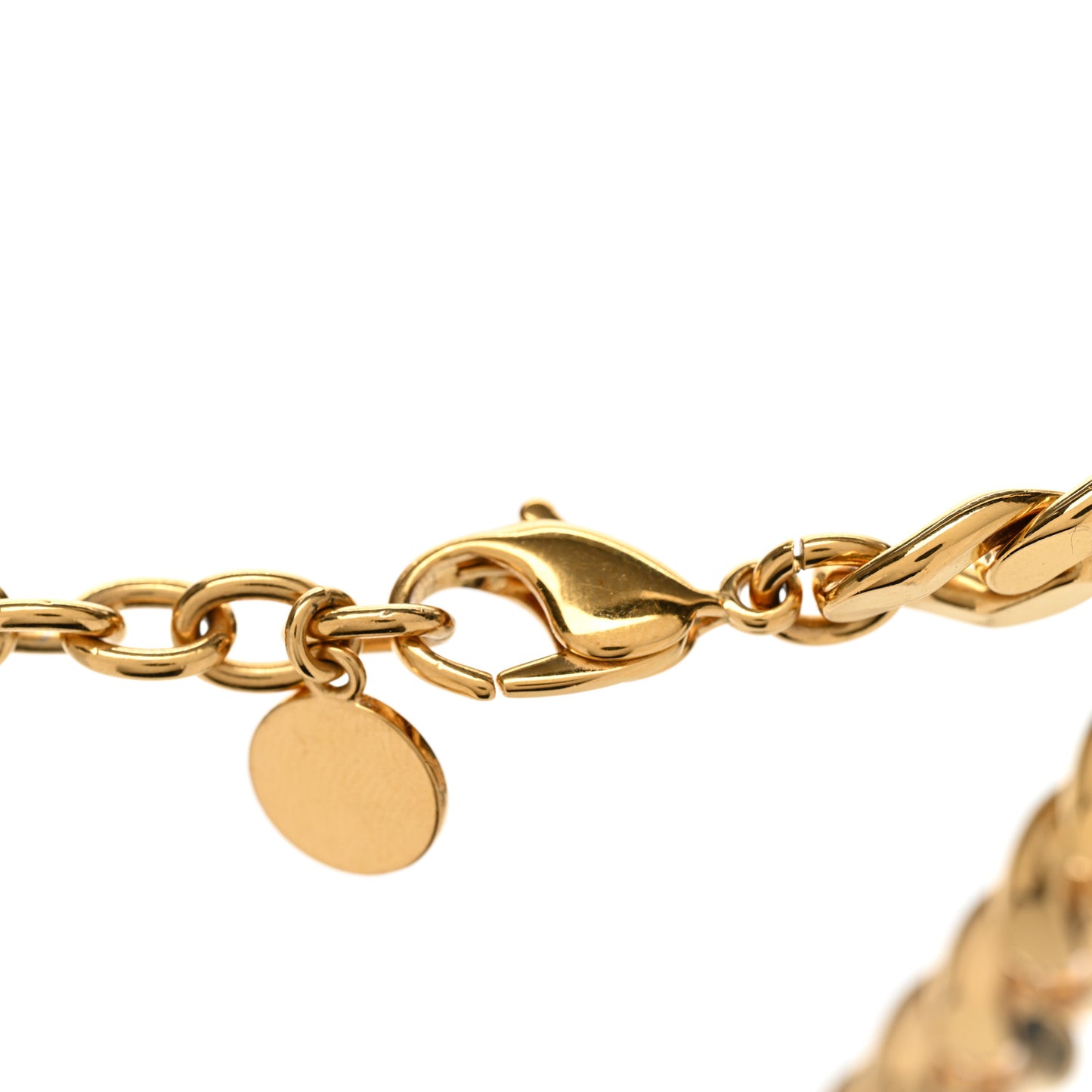 Metal CD Choker Necklace Gold