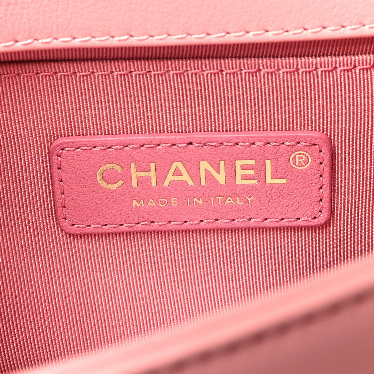 Chanel Calfskin Chevron Embroidered Small Boy By The Sea Flap Pink 6 of 11