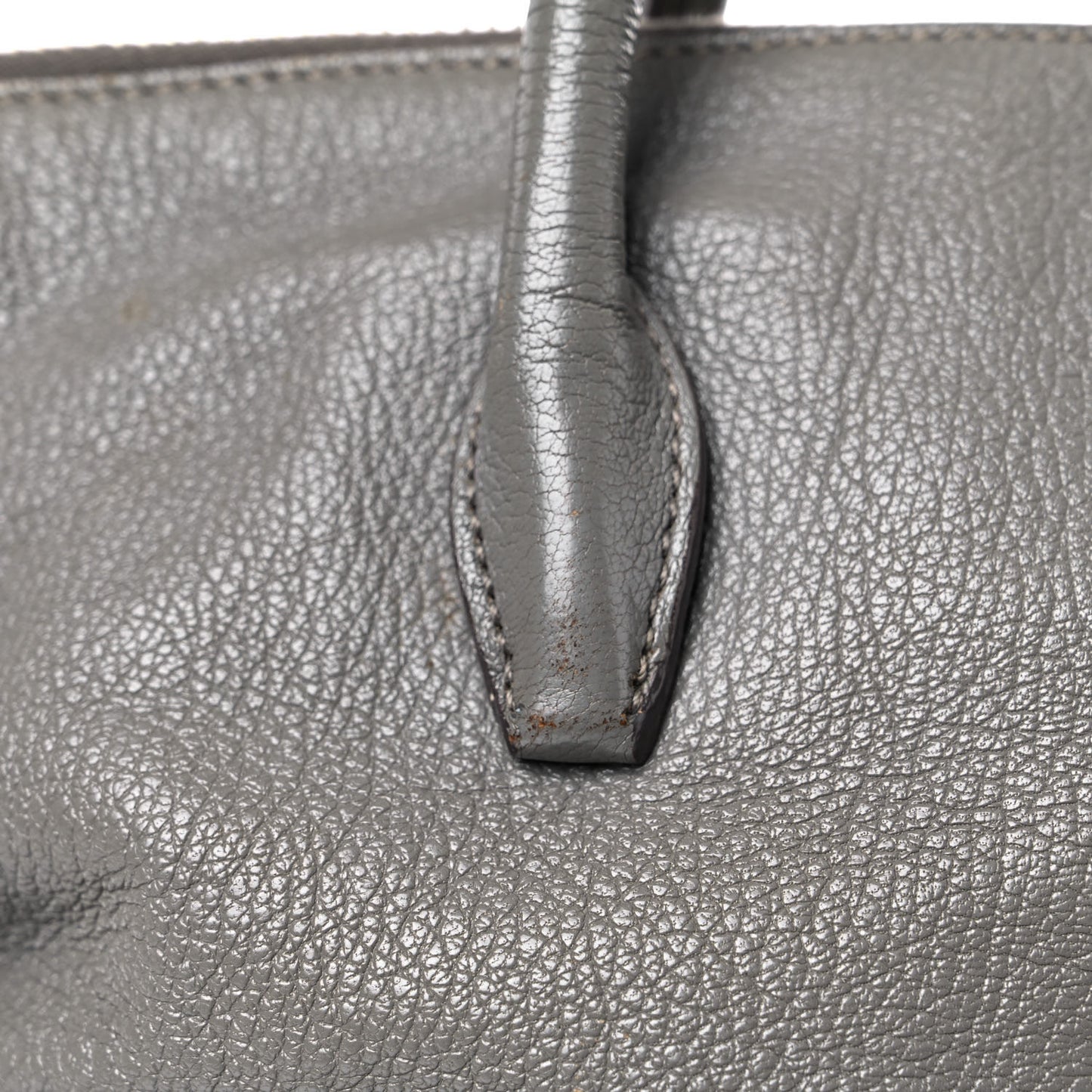 Goatskin Madras Zip Tote Pomice