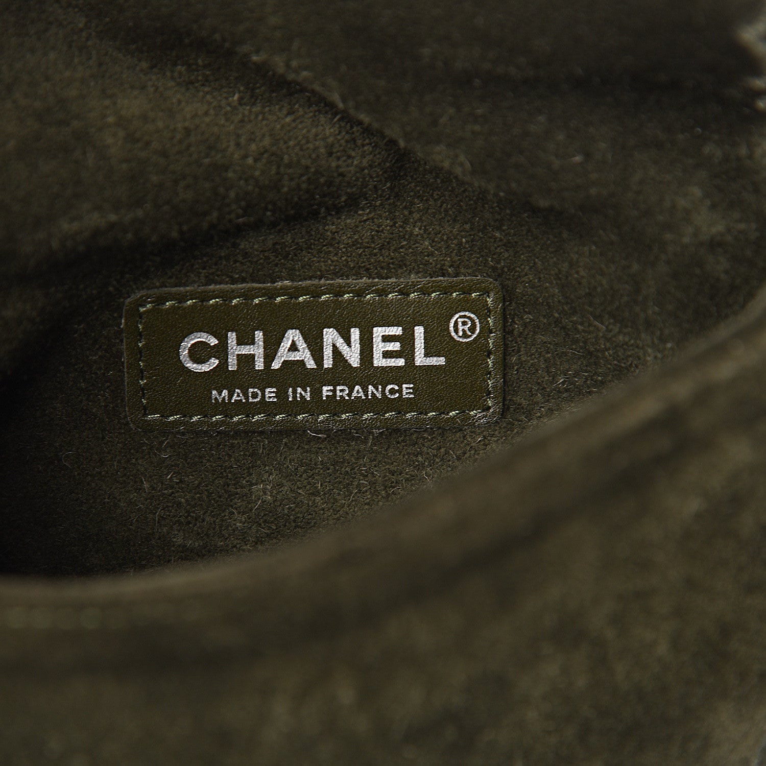 Chanel Suede Embroidered Flap Dark Green 5 of 10