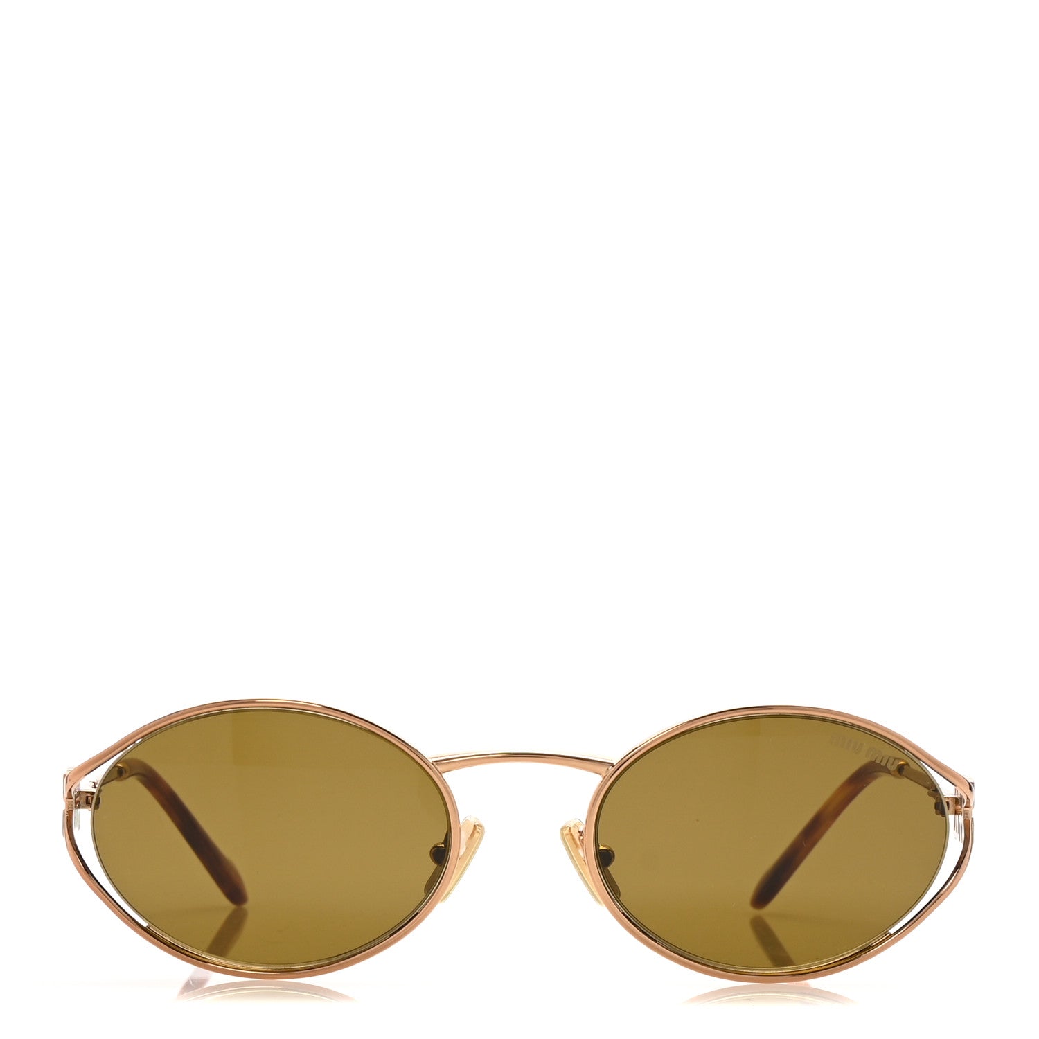 Miu Miu Metal Oval Sunglasses SMU52Y Tortoise 2 of 8