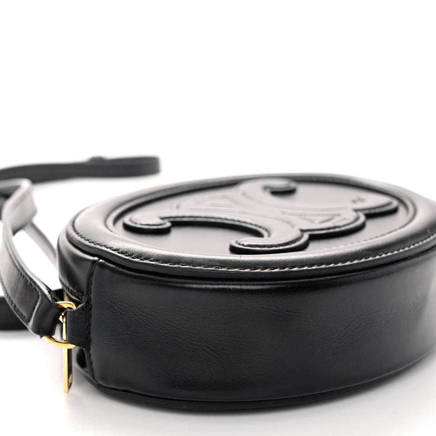 Smooth Calfskin Cuir Triomphe Oval Bag Black