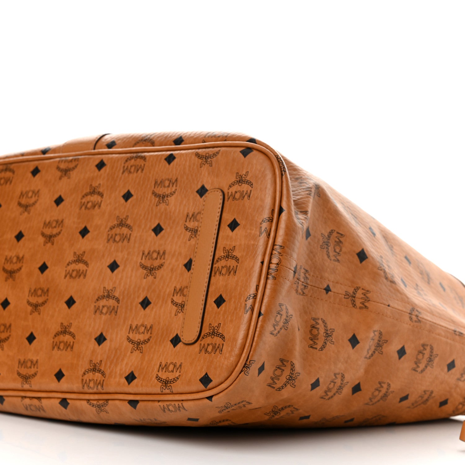 MCM Visetos Large Liz Reversible Shopper Tote Cognac 14 of 15