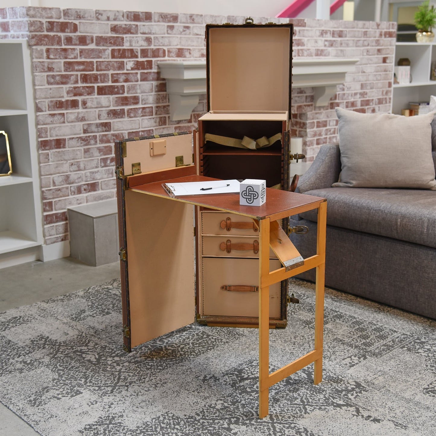 Monogram Stokowski Secretary Desk Trunk